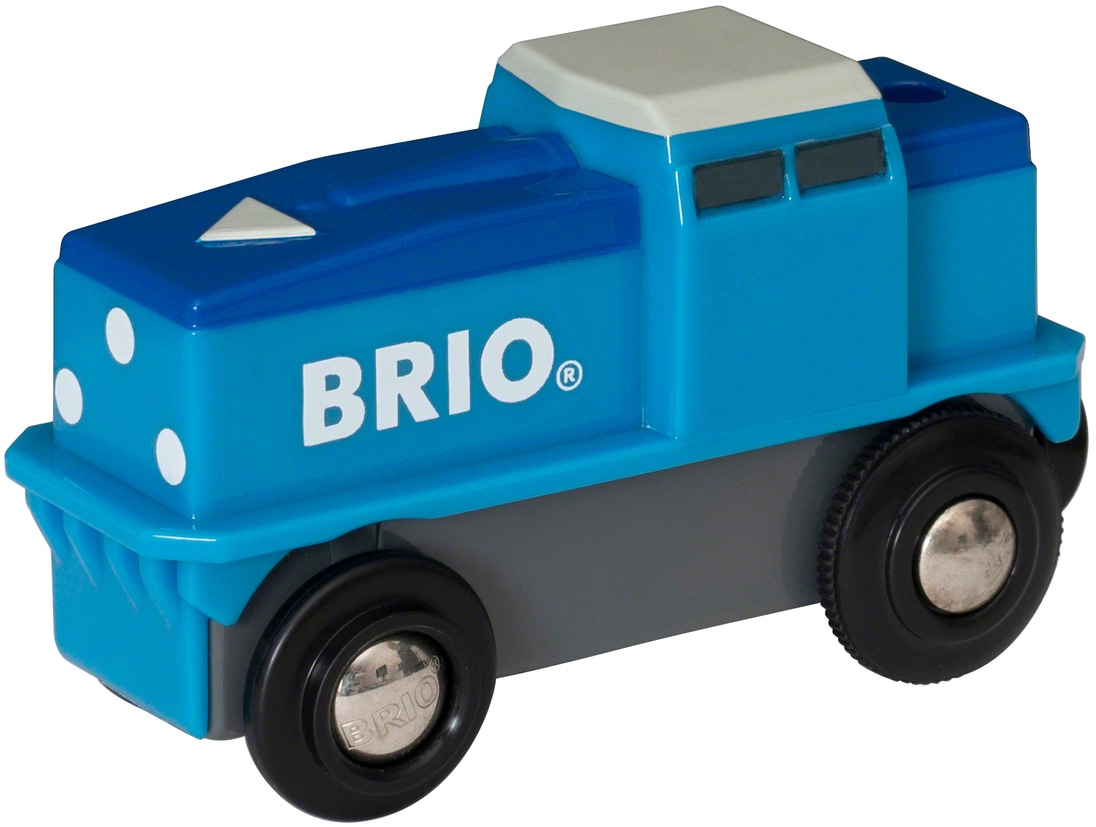 BRIO® Spielzeug-Lokomotive »BRIO® WORLD, Blaue Batterie-Frachtlok«, FSC® - schützt Wald - weltweit