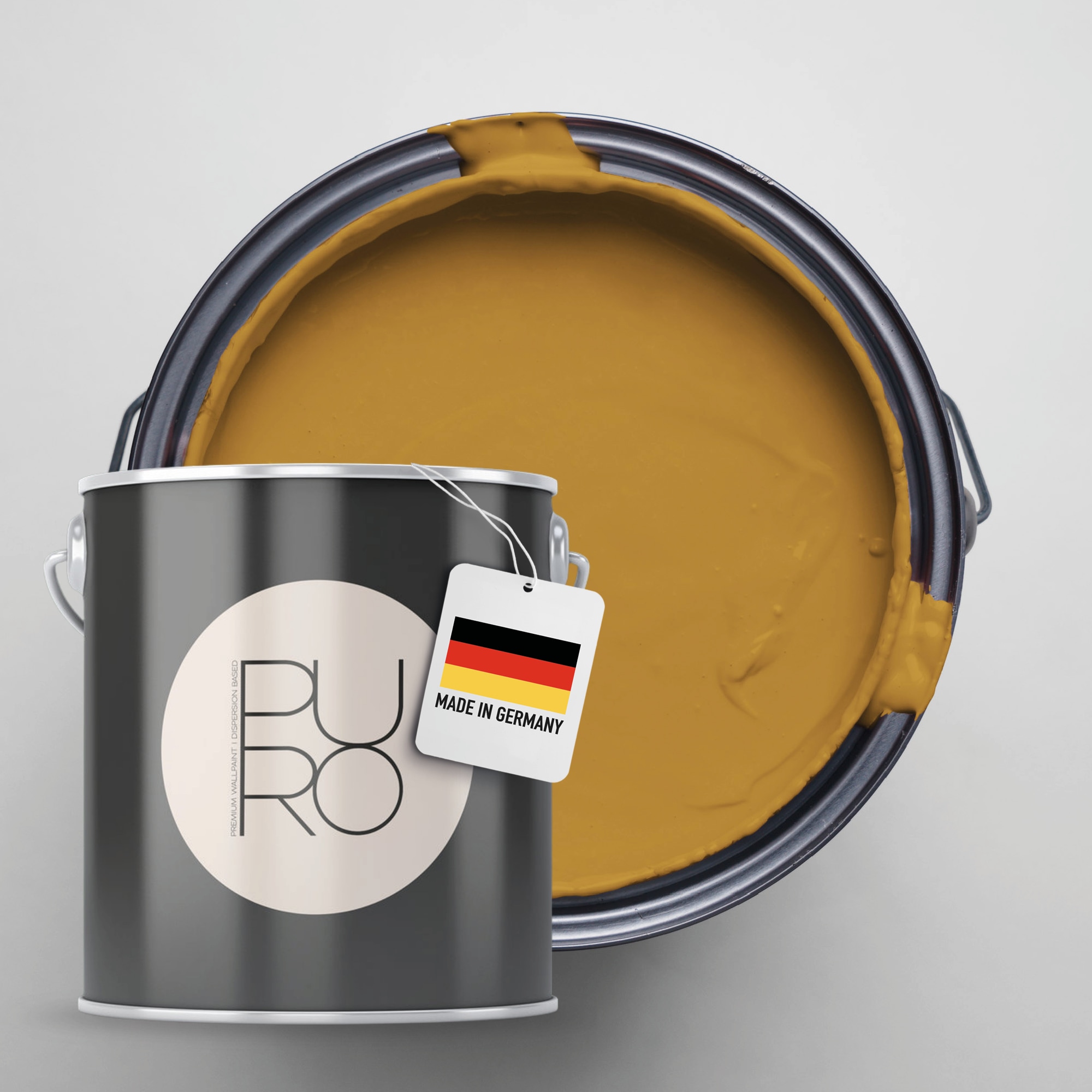 A.S. Création Wandfarbe »Premium Innenwandfarbe PURO Tuchmatt smooth saffron« ideal für Wohnzimmer, Schlafzimmer, Flur und Küche, Farbwelt Orange