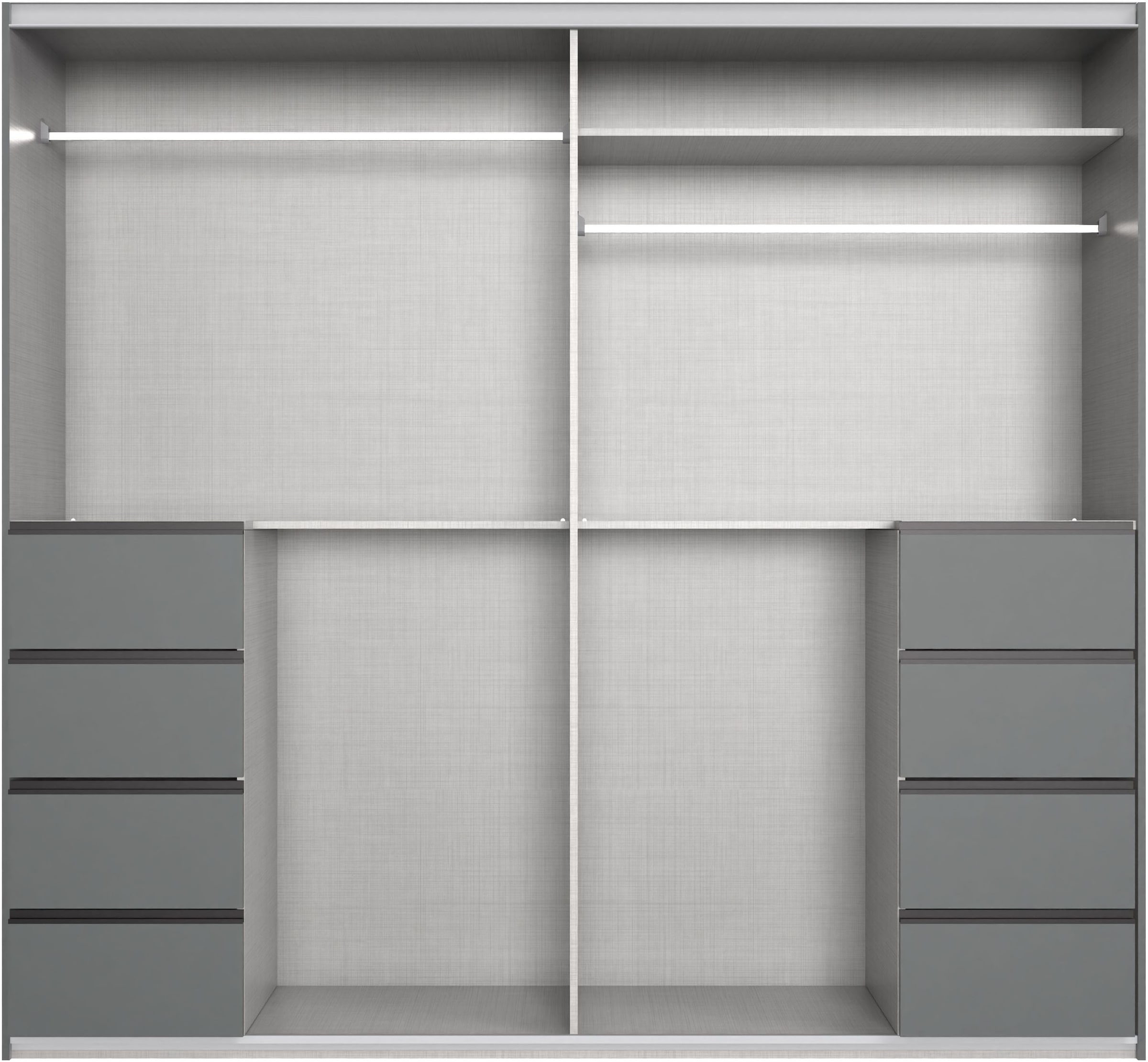 Wimex Schwebetürenschrank »Bali in den Breiten 225cm & 270cm, Kleiderschrank mit Glaselement« Schrank mit 3 Türen, in den Farben: grafit oder saharagrau erhältlich