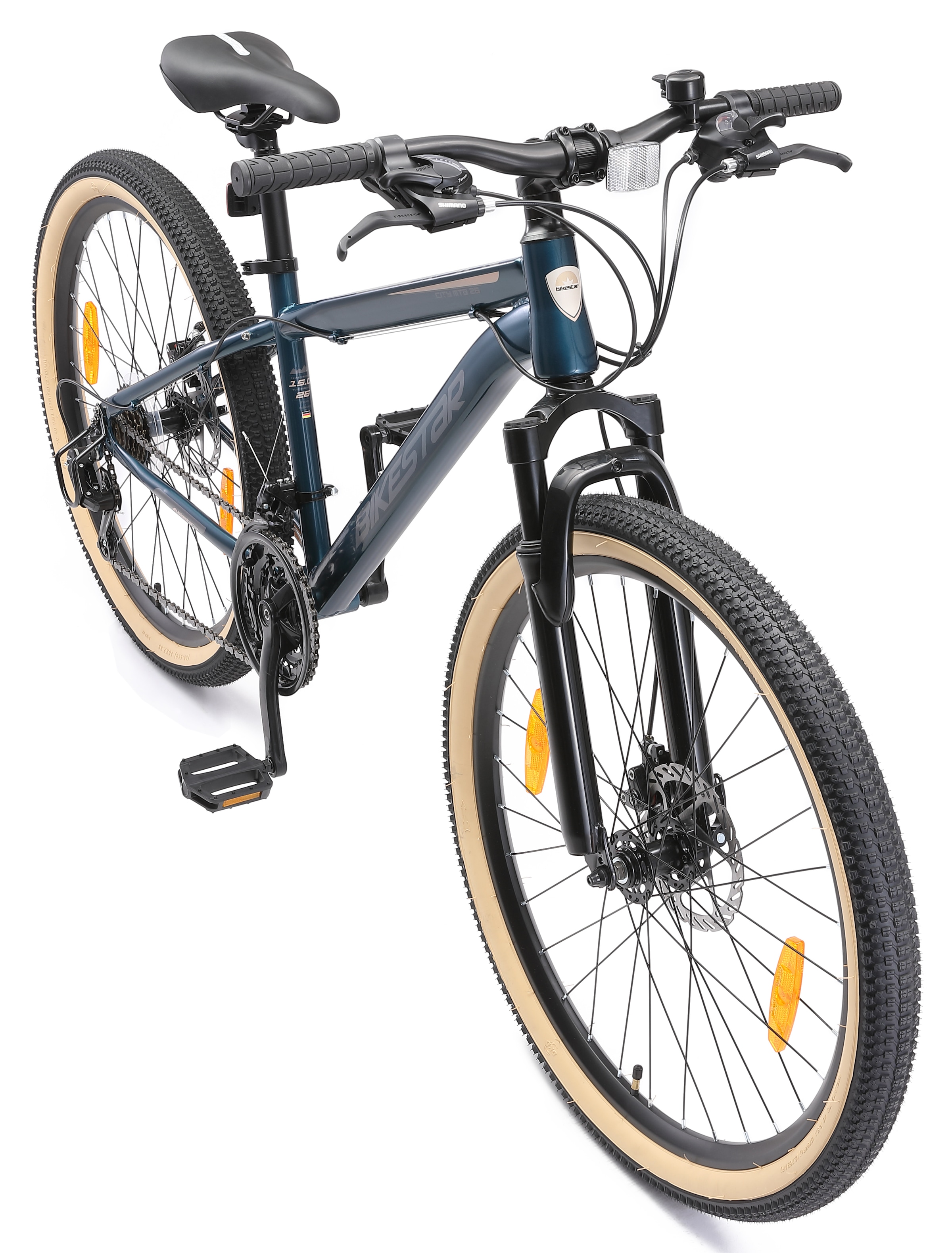 Bikestar Mountainbike 21 Gang Shimano RD-TY300 Schaltwerk Kettenschaltung für Damen und Herren, Kettenschaltung