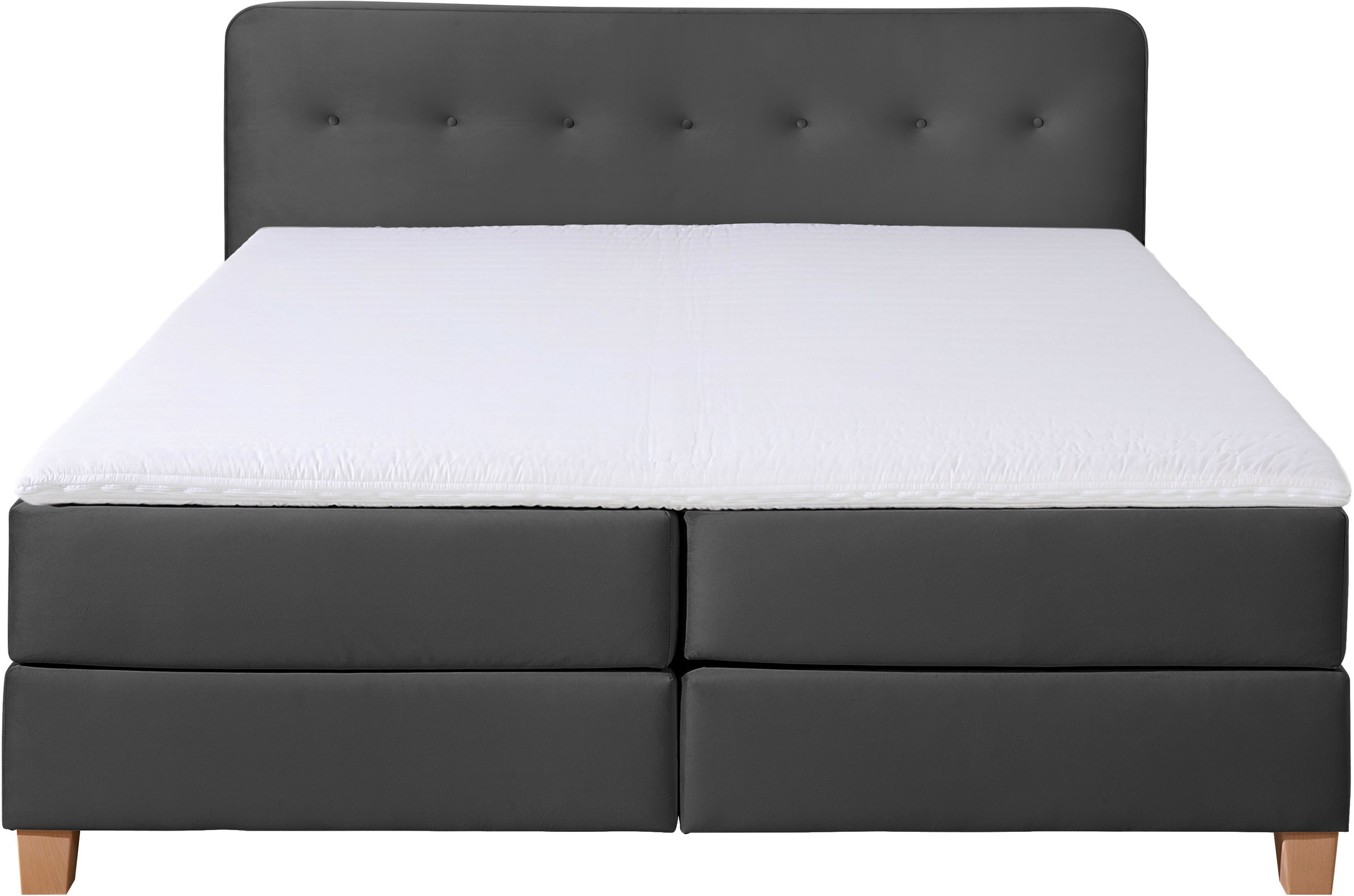 Home affaire Boxspringbett »Fargo«, in Überlänge 220 cm, mit Topper, 3 Ausführungen, 4, Breiten