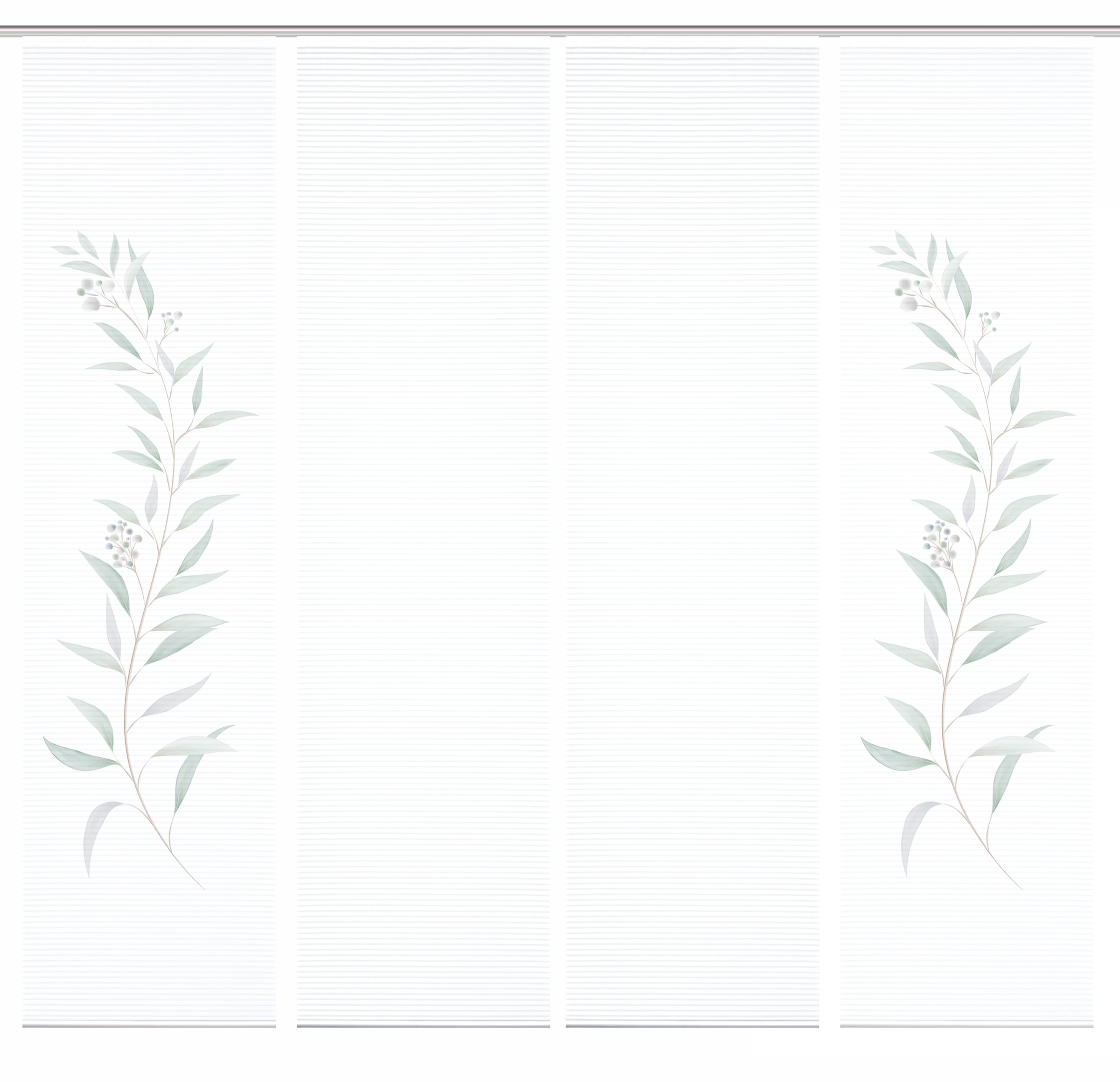 HOME in green Schiebegardine »CELSO« Paneelwagen 4 Stk. tlg. SET DIGITALDRUCK,BAMBUSOPTIK RECYCELT