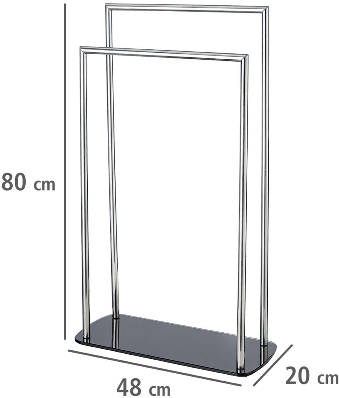 WENKO WC-Garnitur »Ravina« aus Edelstahl | Kunststoff | Sicherheitsglas Stand WC Garnitur und Handtuchhalter