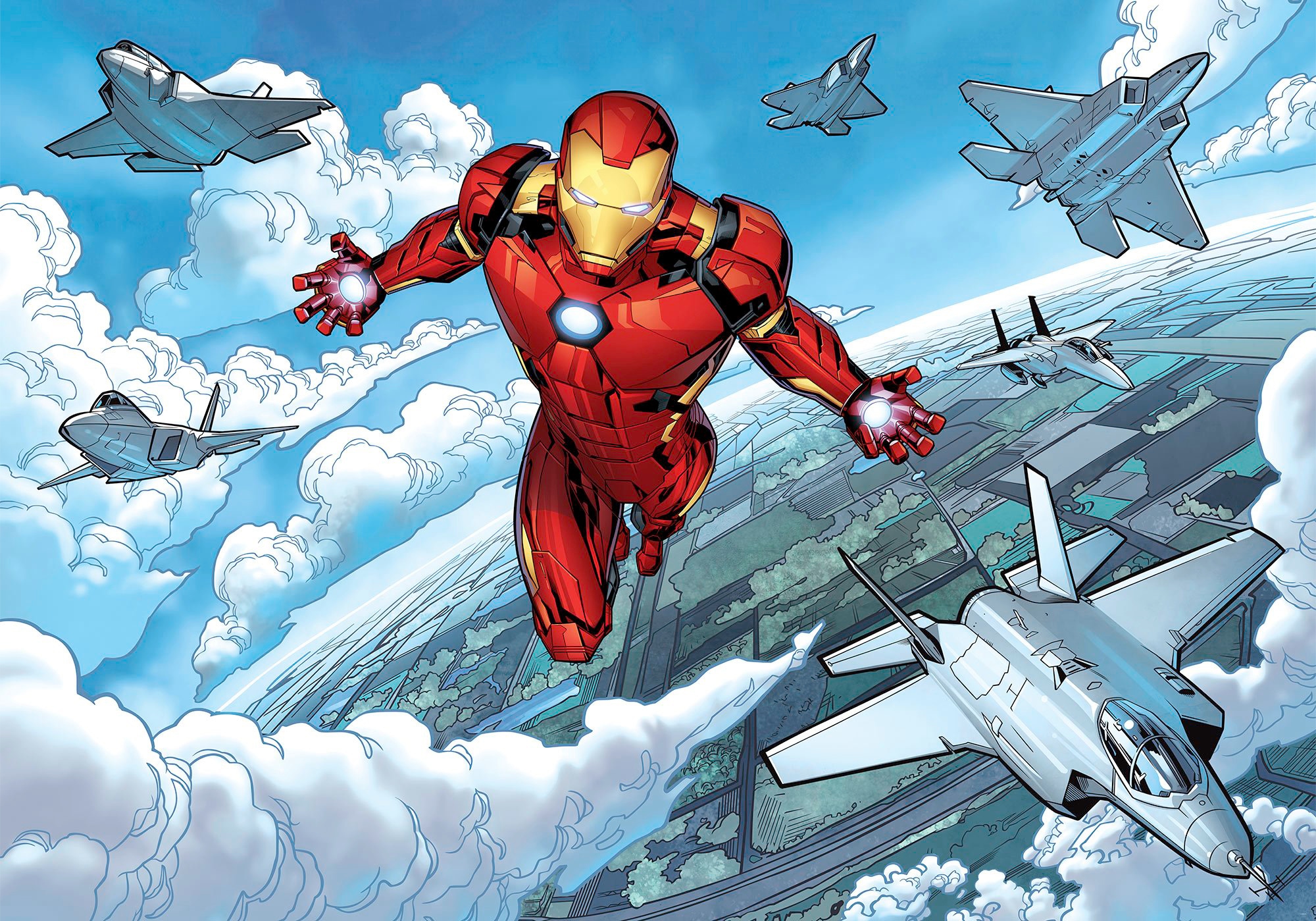 Komar Vliestapete »Iron Man Flight«, 400x280 cm (Breite x Höhe) günstig online kaufen