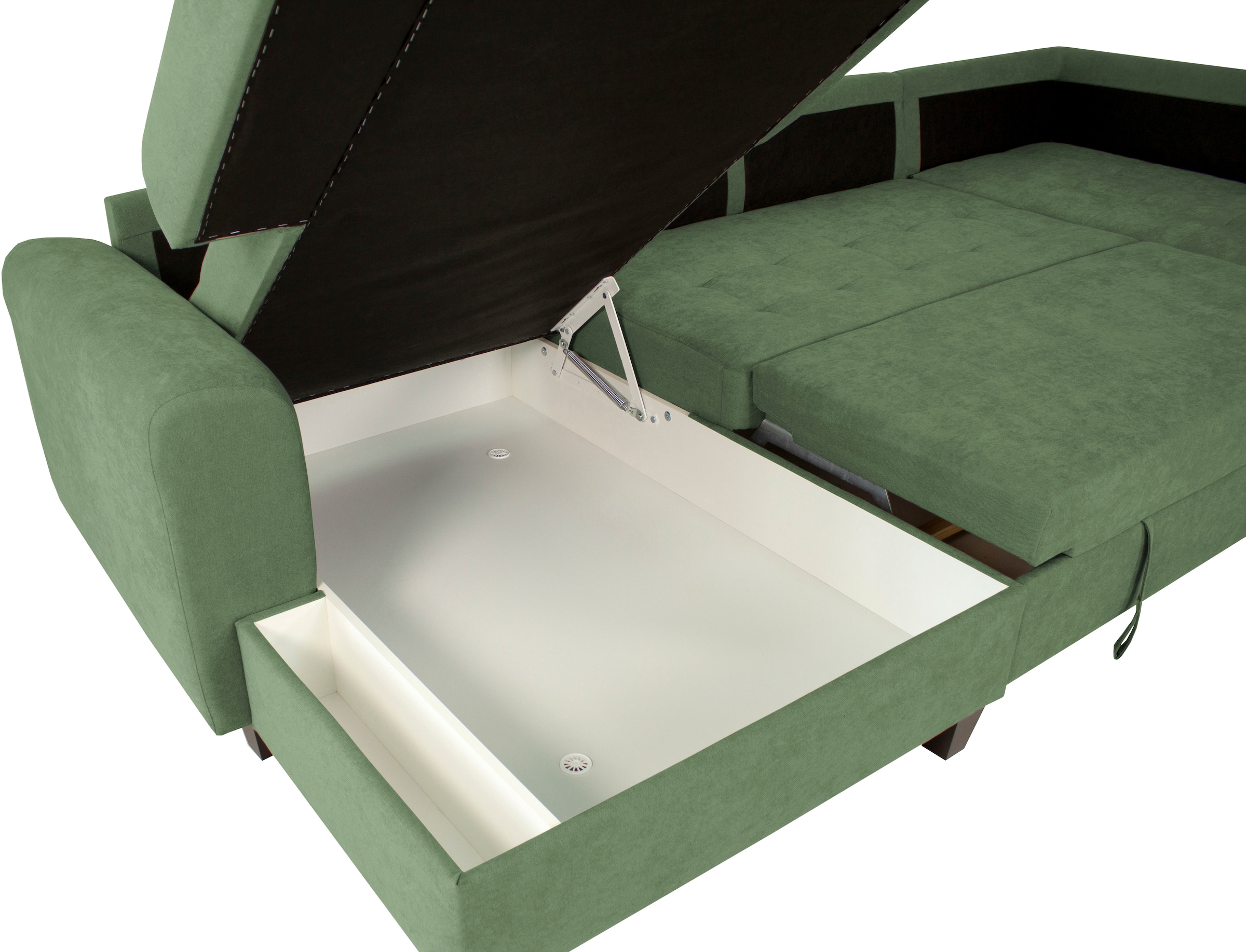 Trends by HG Wohnlandschaft »Moritz U-Form, B: 324 cm« mit Bettfunktion, Bettkasten & Zierkissen