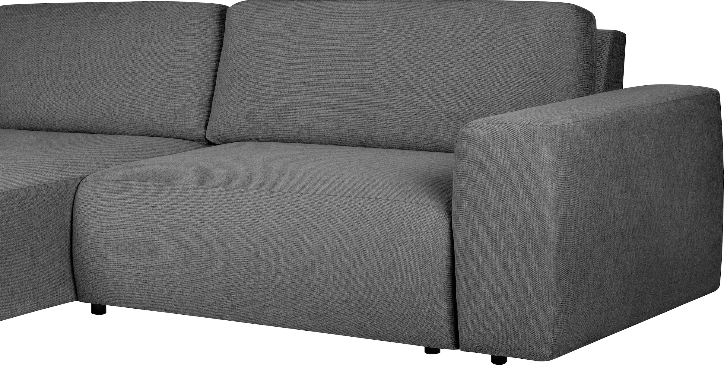 Home affaire Schlafsofa »Noord Schlafecksofa, Breite 250 cm« Cord, Struktur, Webstoff, mit Wellenunterfederung, Massivholzrahmen