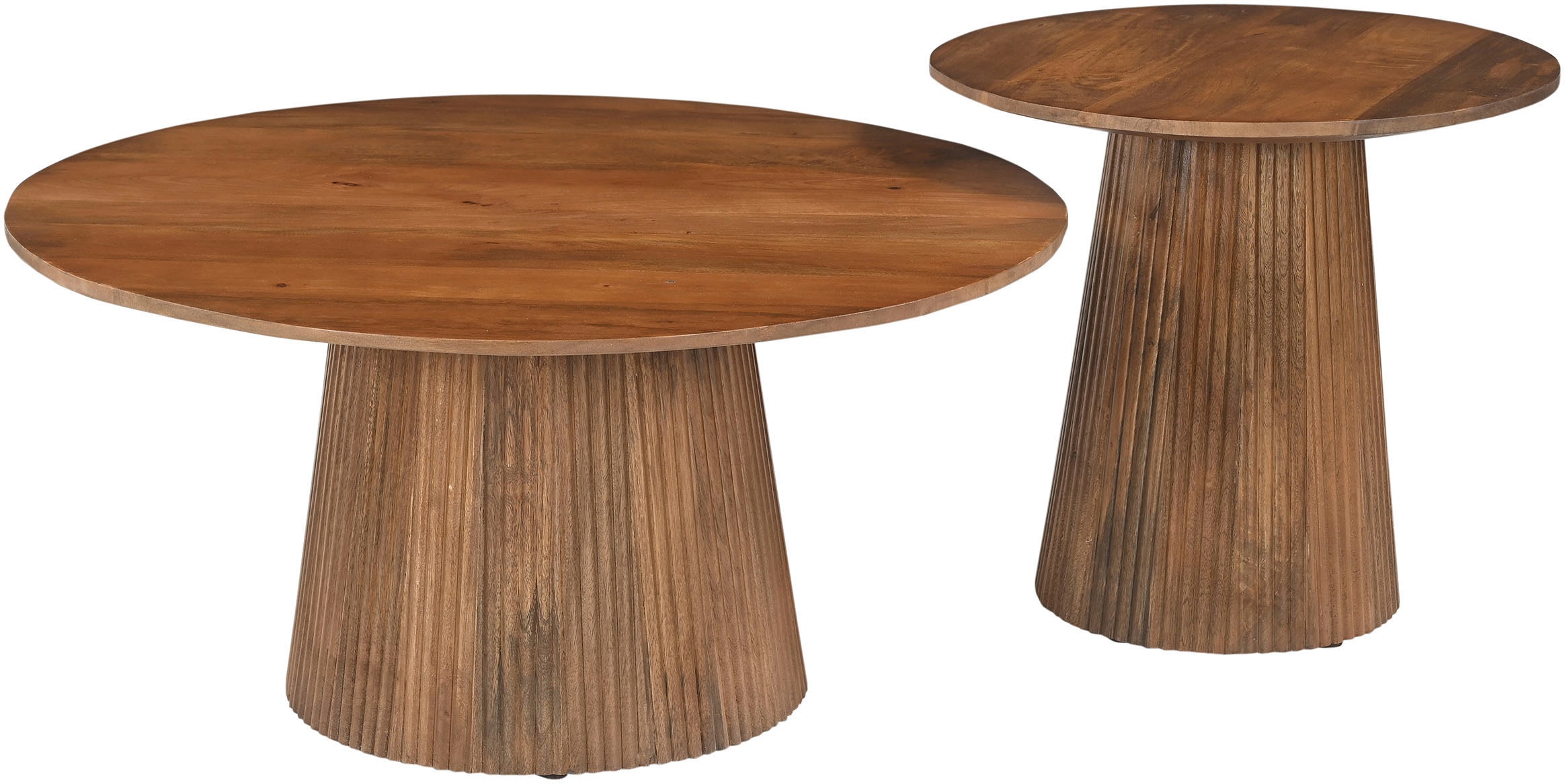 Couchtisch  Mango Natural ¦ holzfarben ¦ Maße (cm): H: 38  Ø: 80 Tische > C günstig online kaufen