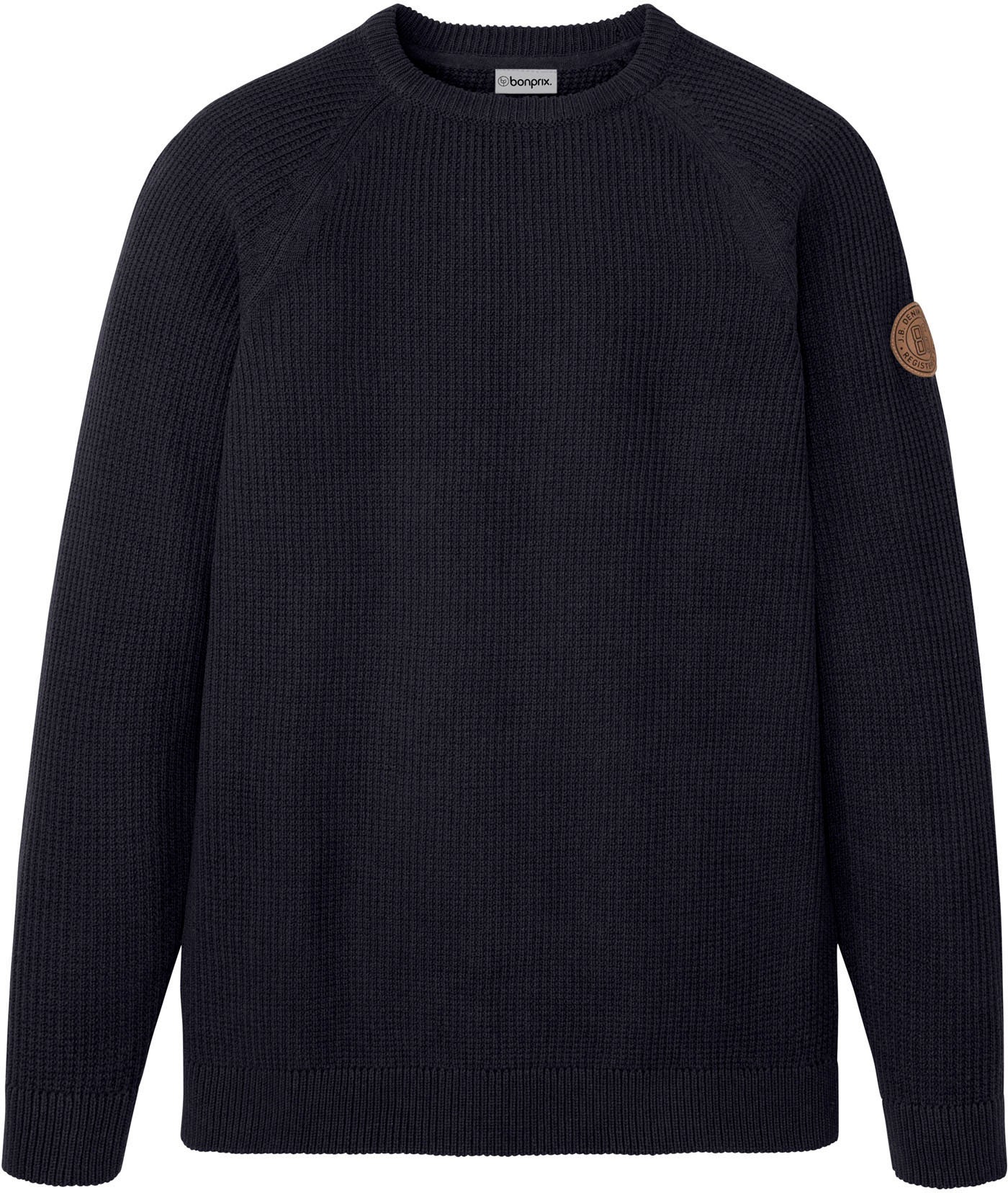 bonprix Strickpullover tolle Baumwollmischung, mit Rundhalsausschnitt, Regular Fit