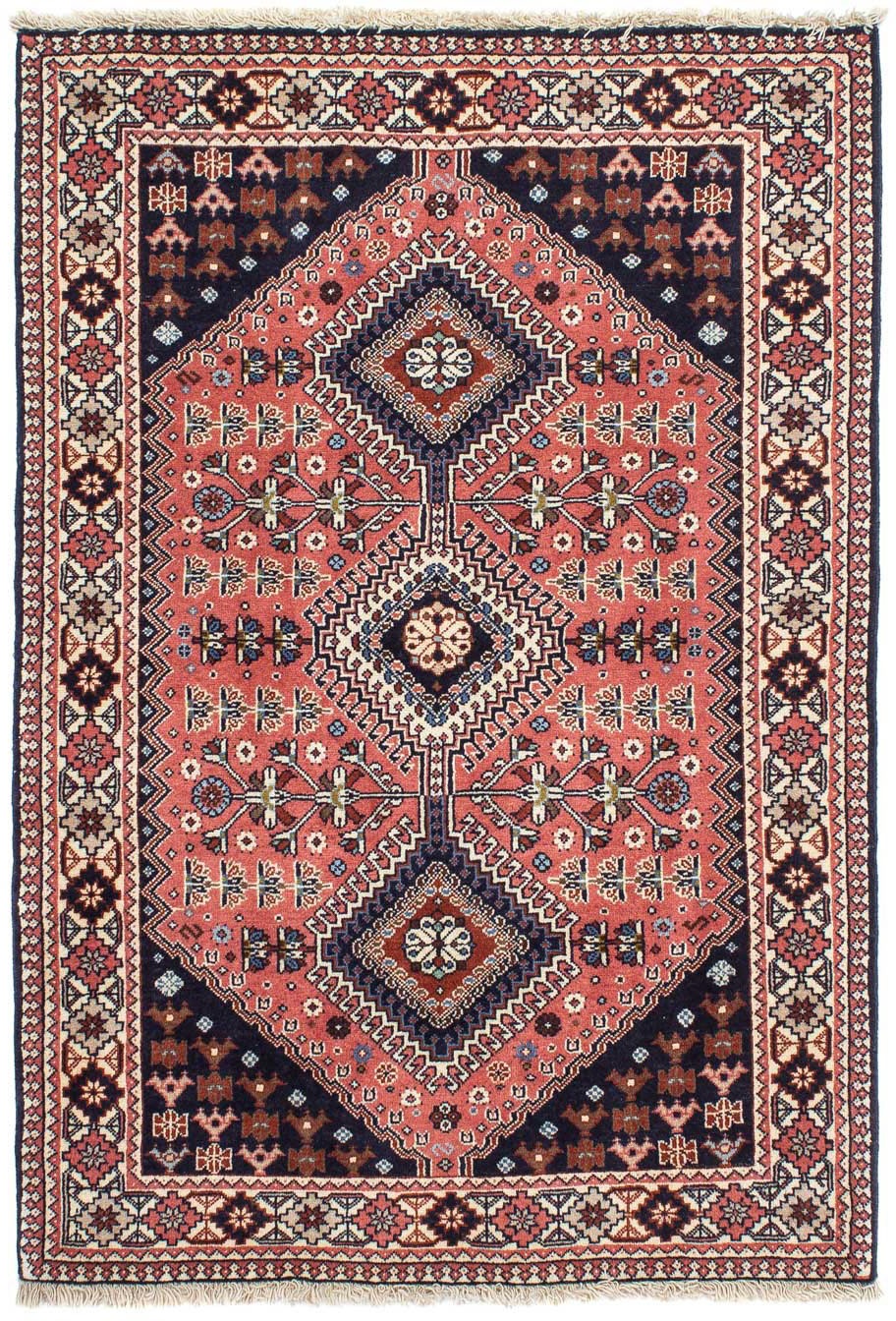 morgenland Wollteppich »Yalameh Medaillon Blu scuro 148 x 103 cm«, rechteck günstig online kaufen