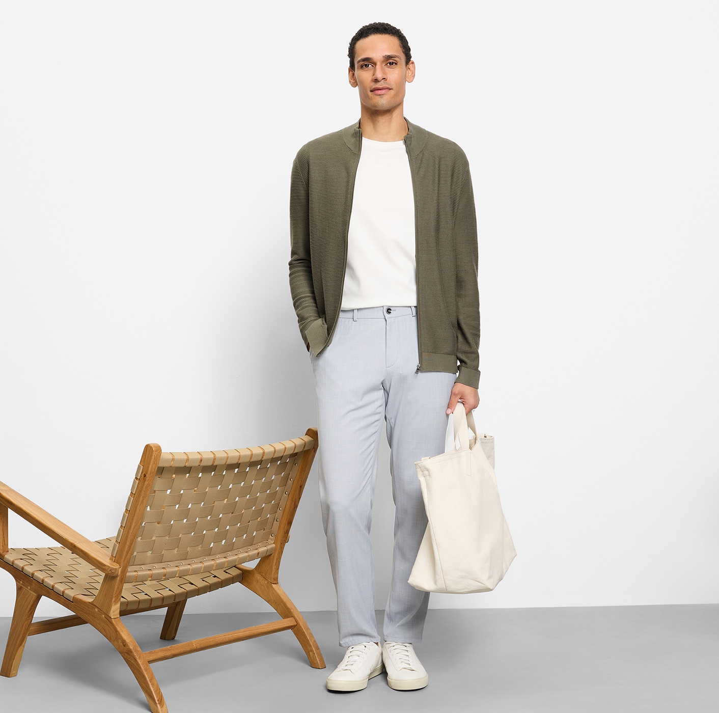 OLYMP Strickjacke »Strick Casual« mit feiner Struktur