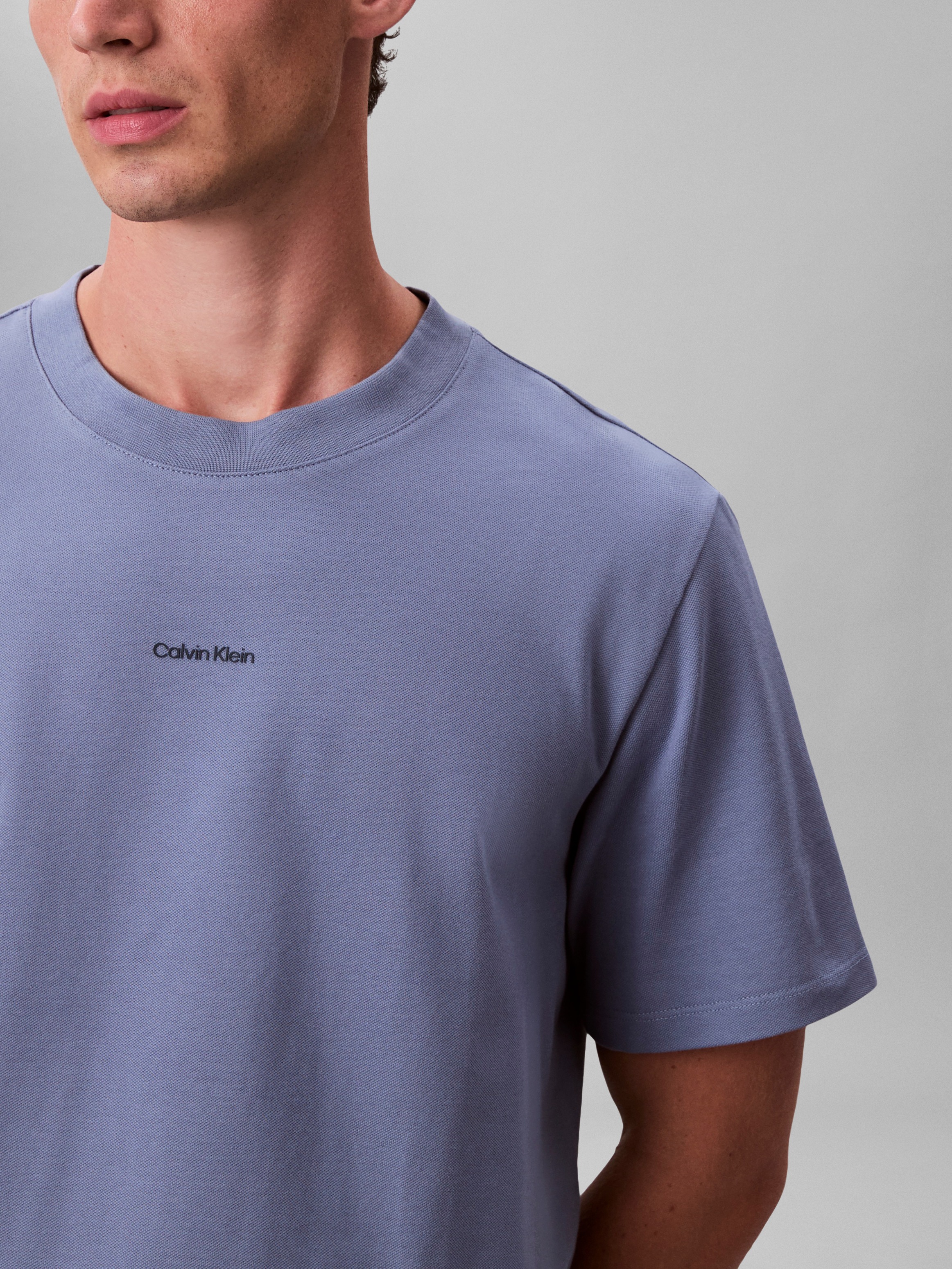 Calvin Klein T-Shirt »SS STRETCH PIQUE NANO EASY TEE« Mit Rundhalsausschnitt