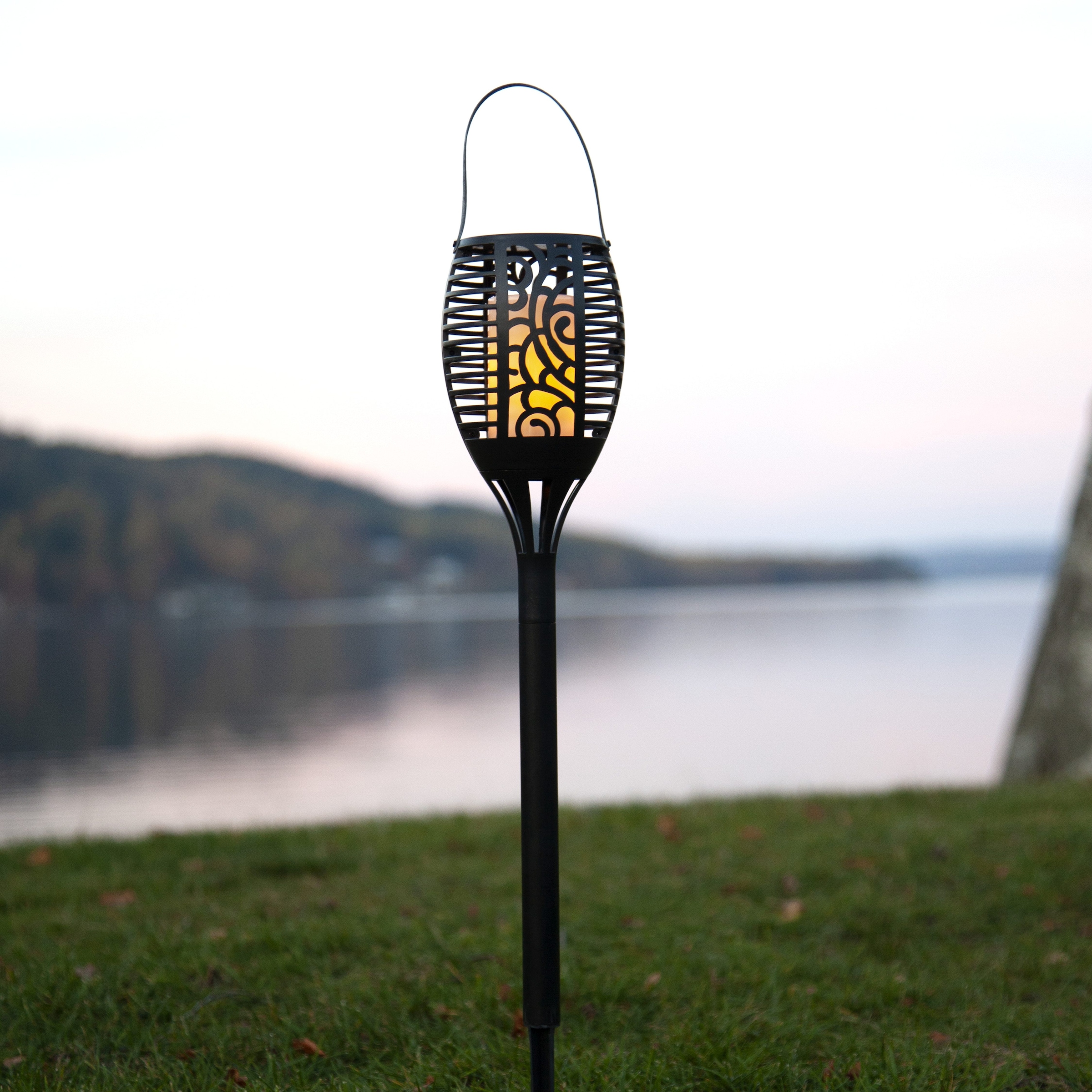 Parforce Traditional Hunting LED Solarleuchte »Solar-Fackel« LED-Board 1 Stk. Extra-Warmweiß 3-in-1-Nutzung, Flammen-Effekt, Dämmerungssensor