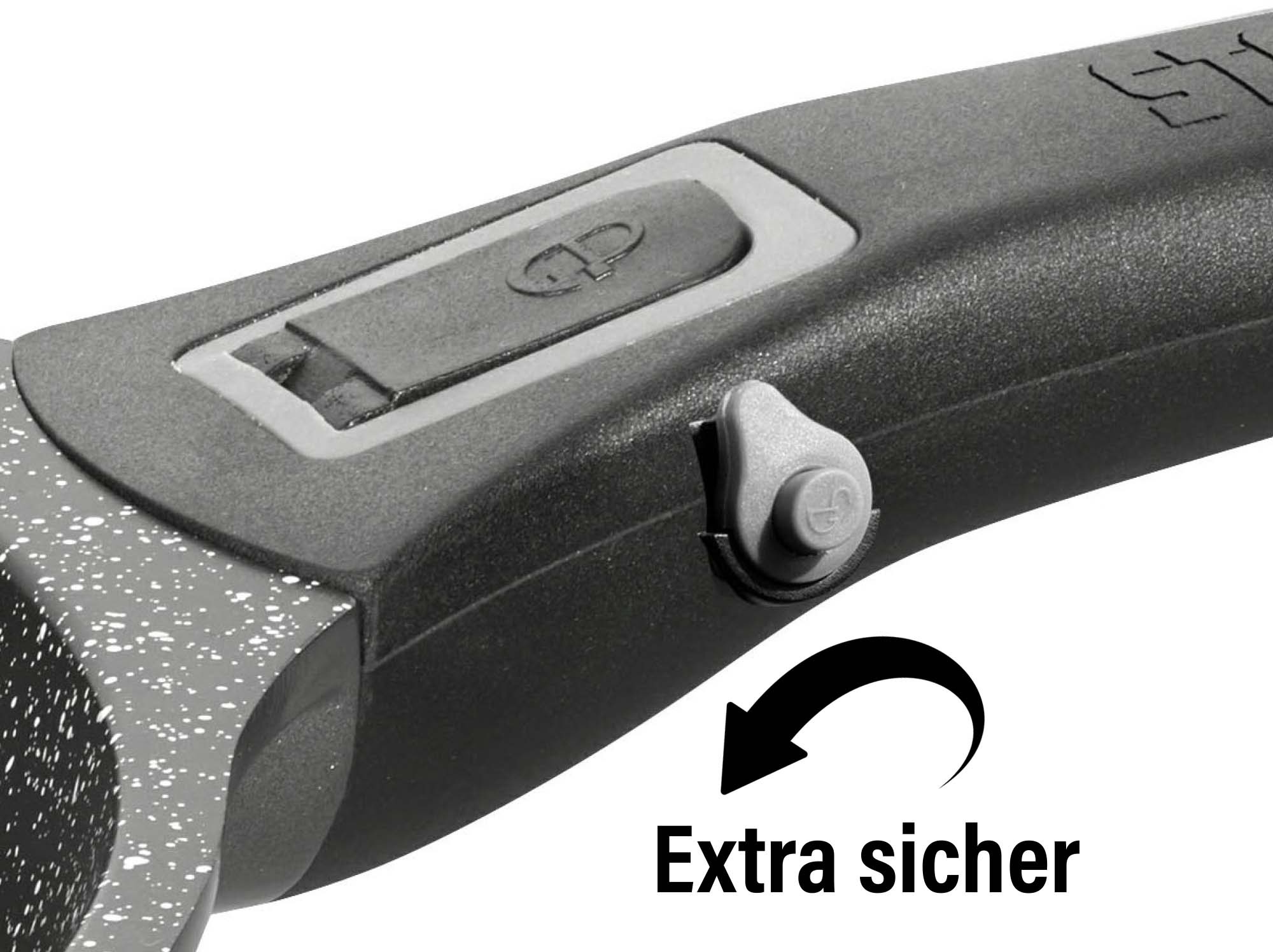 STONELINE Topf-Set »Imagination PLUS«, Aluminiumguss, (8 tlg., Kasserolle 18 cm, Bratentopf 24 cm, Kochtopf 20 cm, Pfanne 20/24 cm), mit abnehmbaren 3-Stufen-Sicherheitsgriffen, Induktionsgeeignet