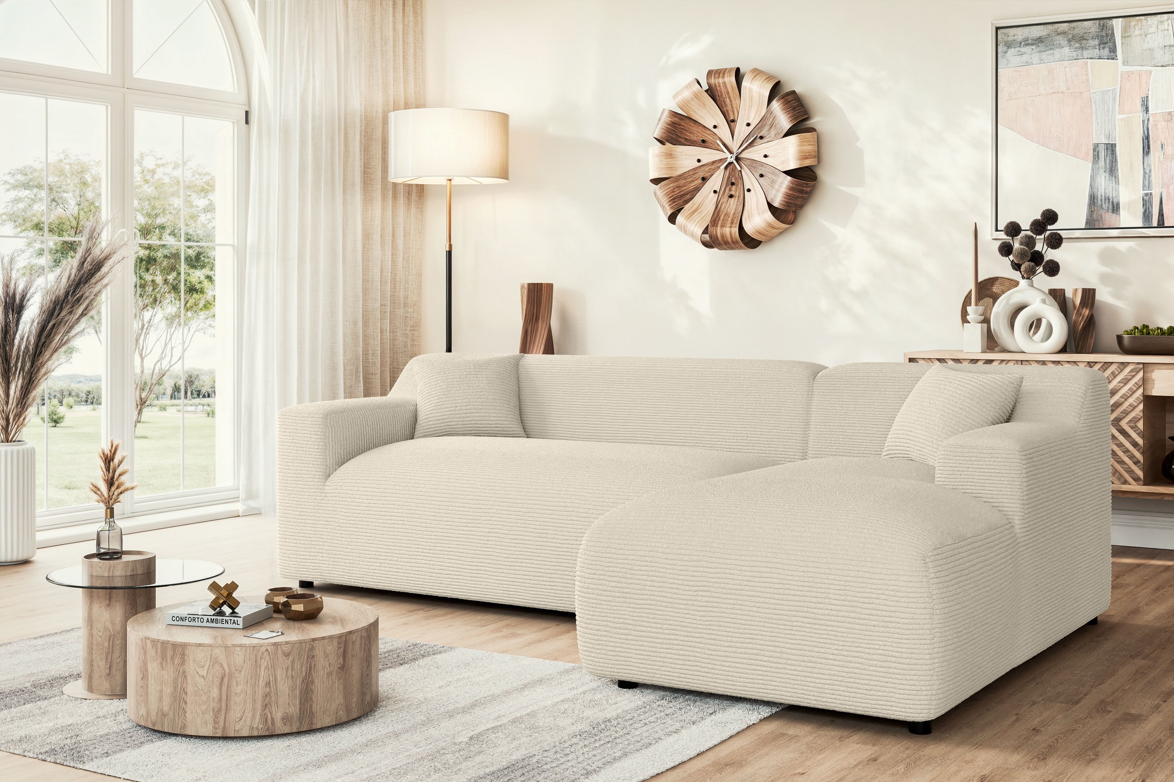 Home affaire Ecksofa »LILLIANA Designsofa, L-Form mit Recamiere rechts/link günstig online kaufen