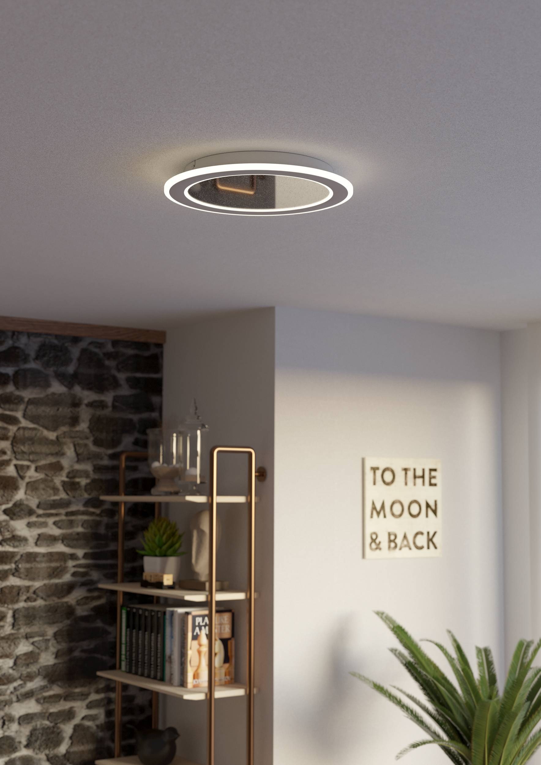 EGLO Deckenleuchte »Macchoni Deckenlampe, Kristall Deckenleuchte mit Fernbe günstig online kaufen