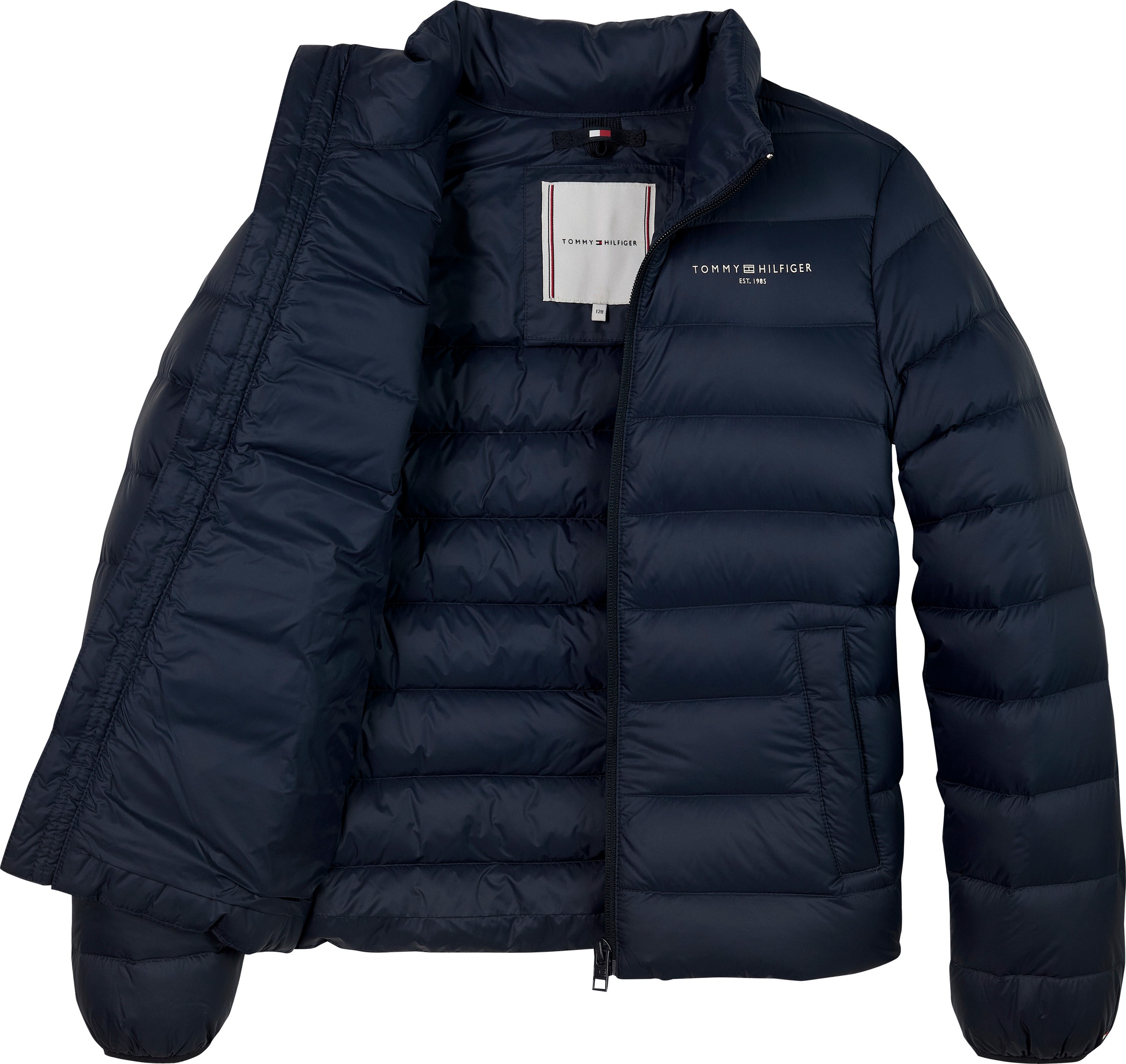 Tommy Hilfiger Steppjacke »ESSENTIAL LIGHT DOWN JACKET«, für Kinder bis 16 Jahre, Logodruck auf der Brust