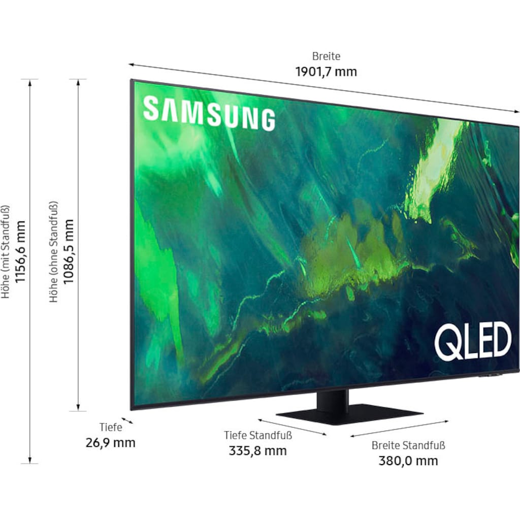 Samsung QLED-Fernseher »75"" QLED 4K Q70A (2021)«, 189 cm/75 Zoll, 4K Ultra HD, Smart-TV