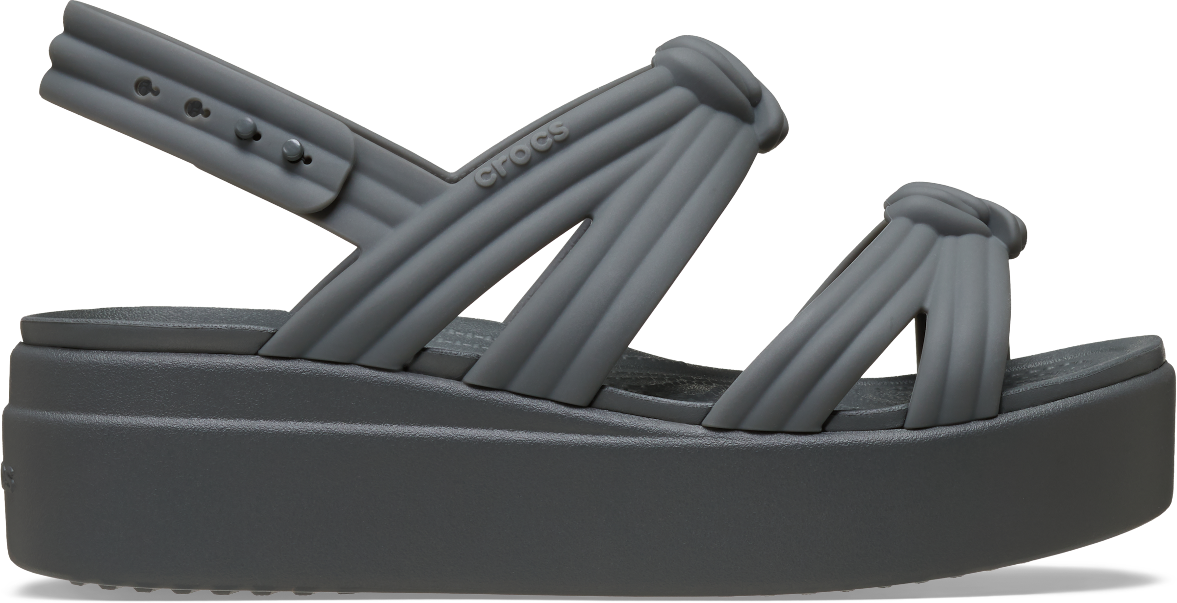 Crocs Keilsandalette »Brooklyn Knot Low Wedge«  Sommerschuh, Plateausandalette, Urlaubsschuh mit weichem Fußbett