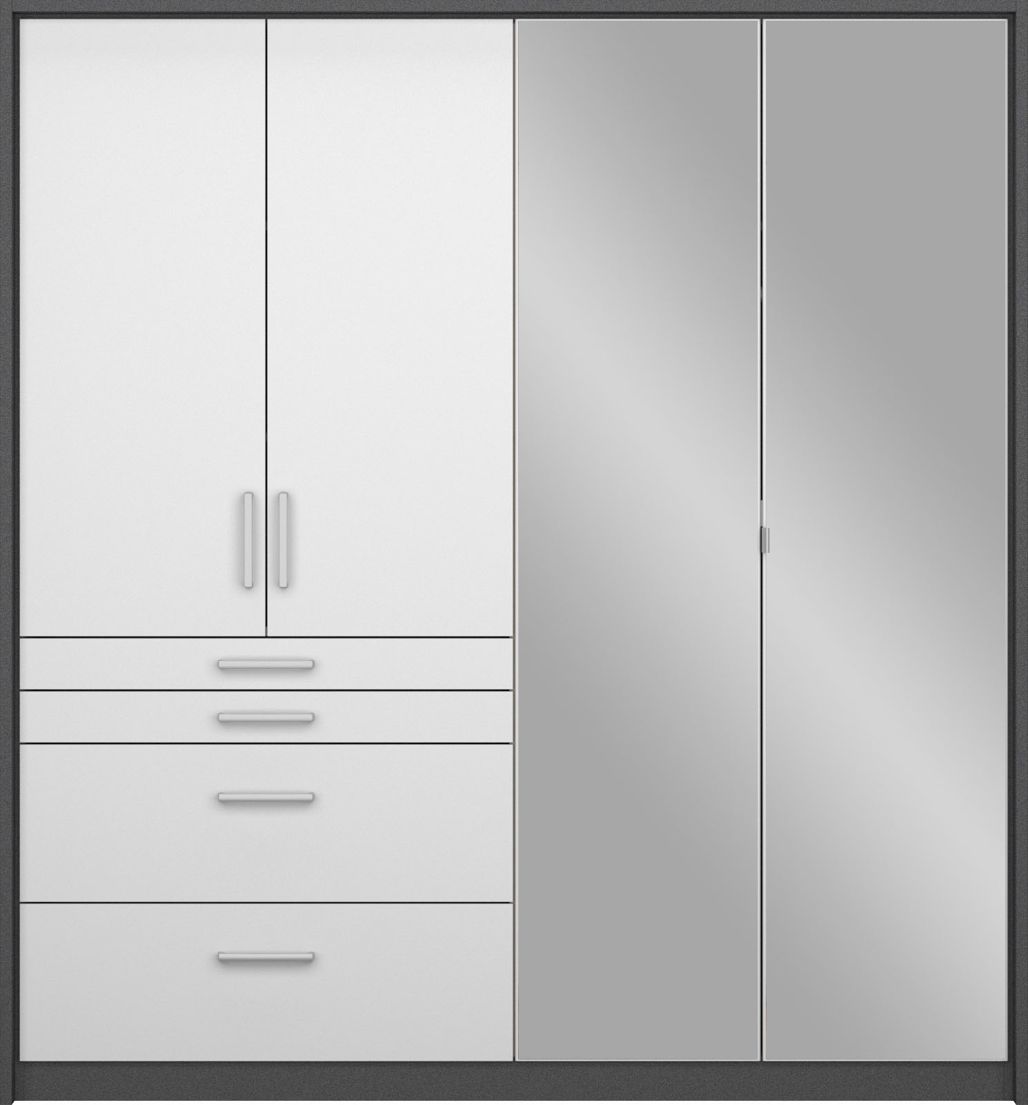 rauch Drehtürenschrank »Kleiderschrank Schrank Garderobe Garderobenschrank Topseller HOMBURG«, inkl. Passepartout, oberer Schubkasten mit Einteilung MADE IN GERMANY