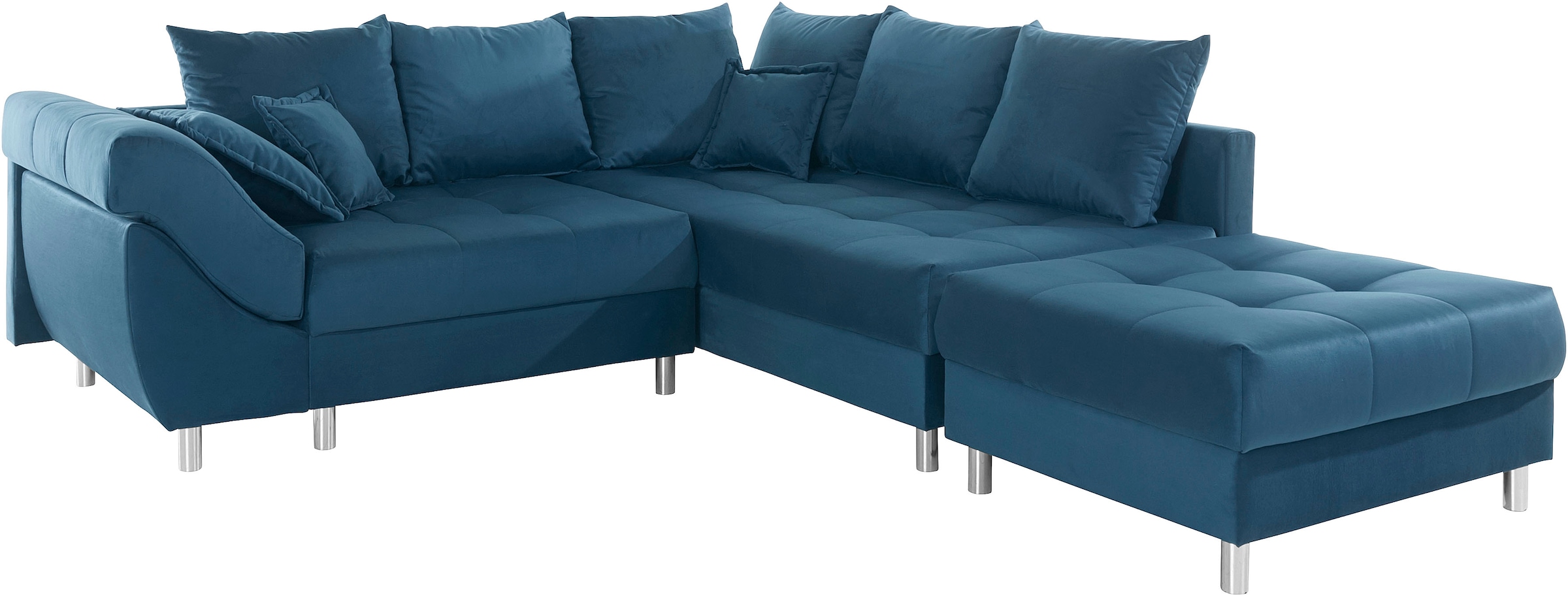 COLLECTION AB Ecksofa »(Spar-Set) Innsbruck L-Form und Hocker«, (Spar-Set), Ecksofa und Hocker, Recamiere links oder rechts montierbar