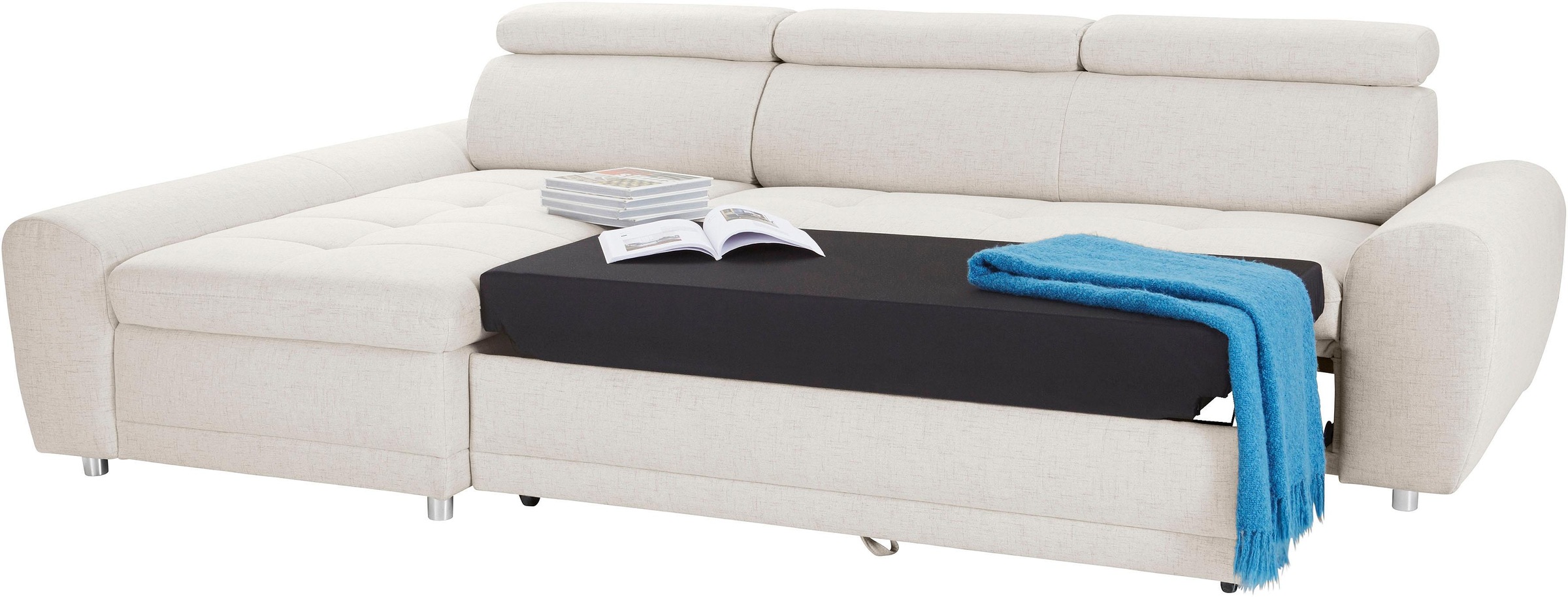 sit&more Ecksofa »Riva L-Form«, inklusive Kopteilverstellung, wahlweise mit Bettfunktion