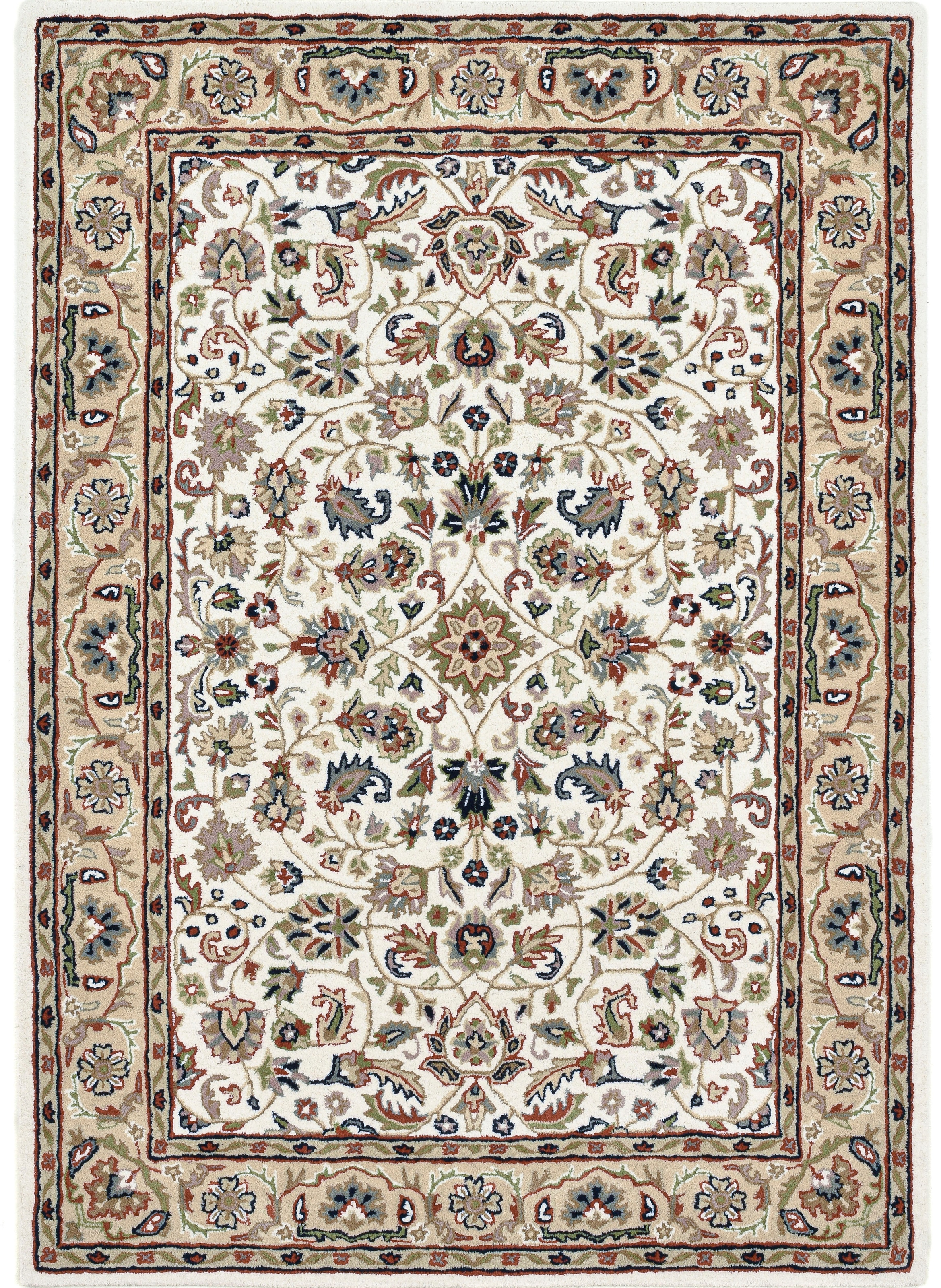 THEKO Wollteppich »Royal Orient Isfahan«, rechteckig, 14 mm Höhe, handgetuftet, Orient-Optik, reine Wolle