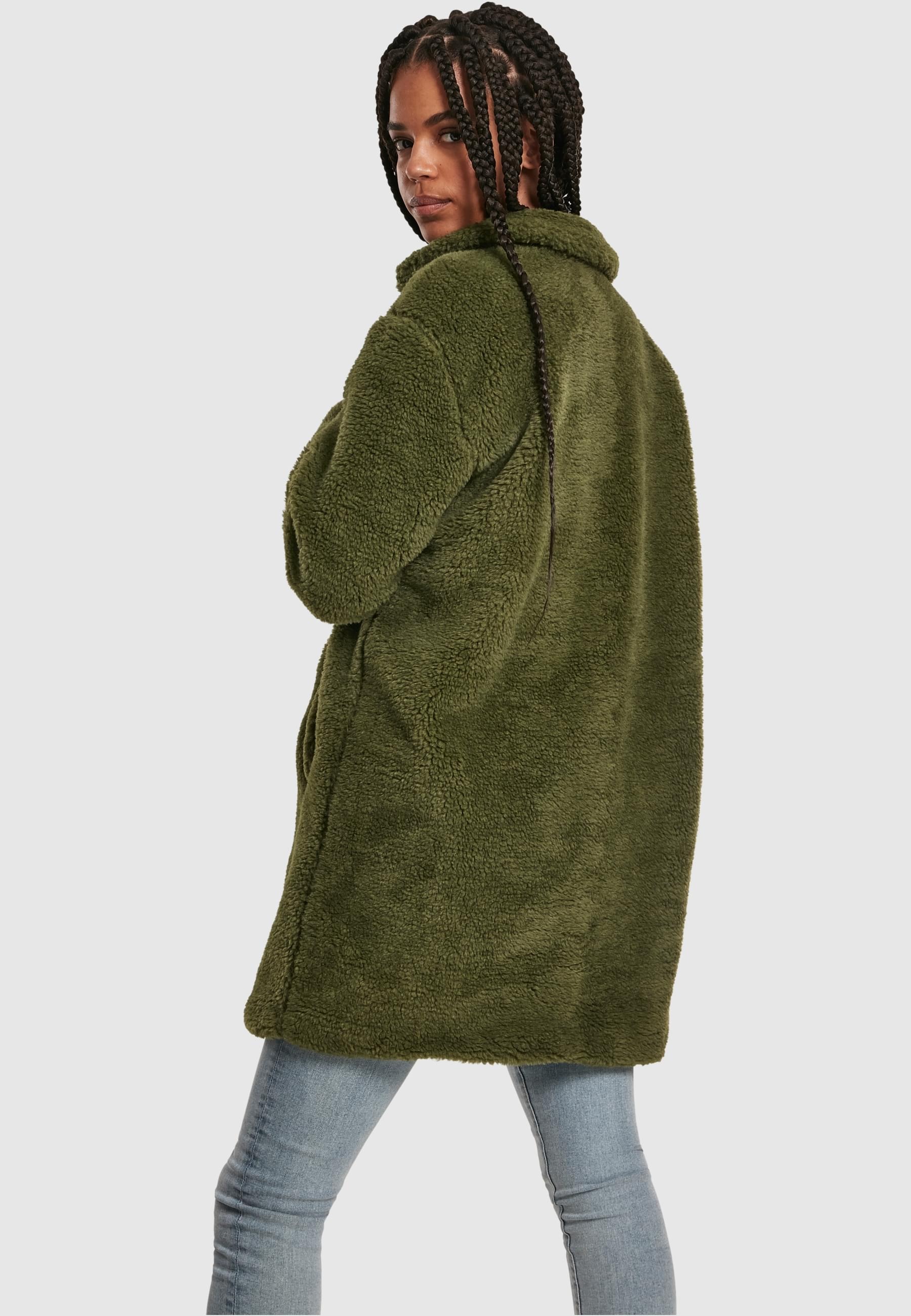 URBAN CLASSICS Parka »Urban Classics Damen Ladies Oversized Sherpa Coat« 1 Stk. tlg. ohne Kapuze
