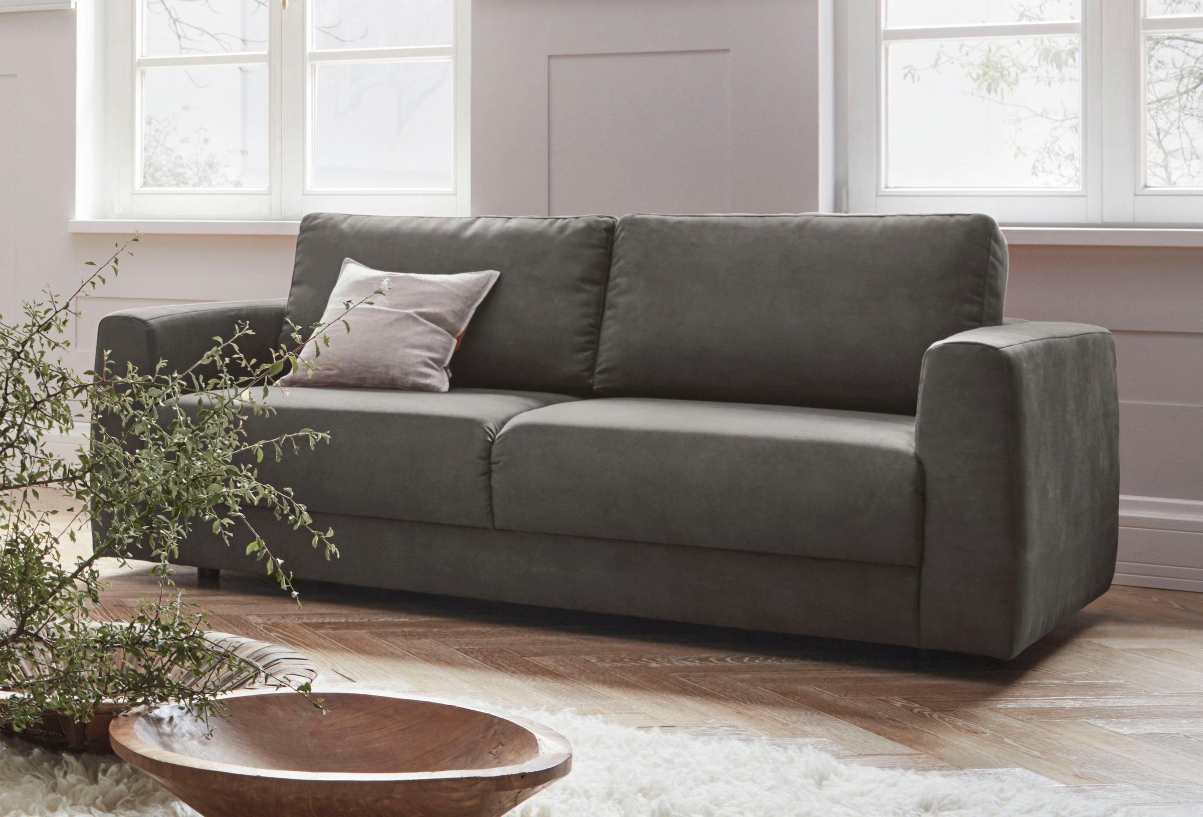 Home affaire 2-Sitzer »Hobro« in 3 Bezugsqualitäten in vielen Farben, Desig günstig online kaufen