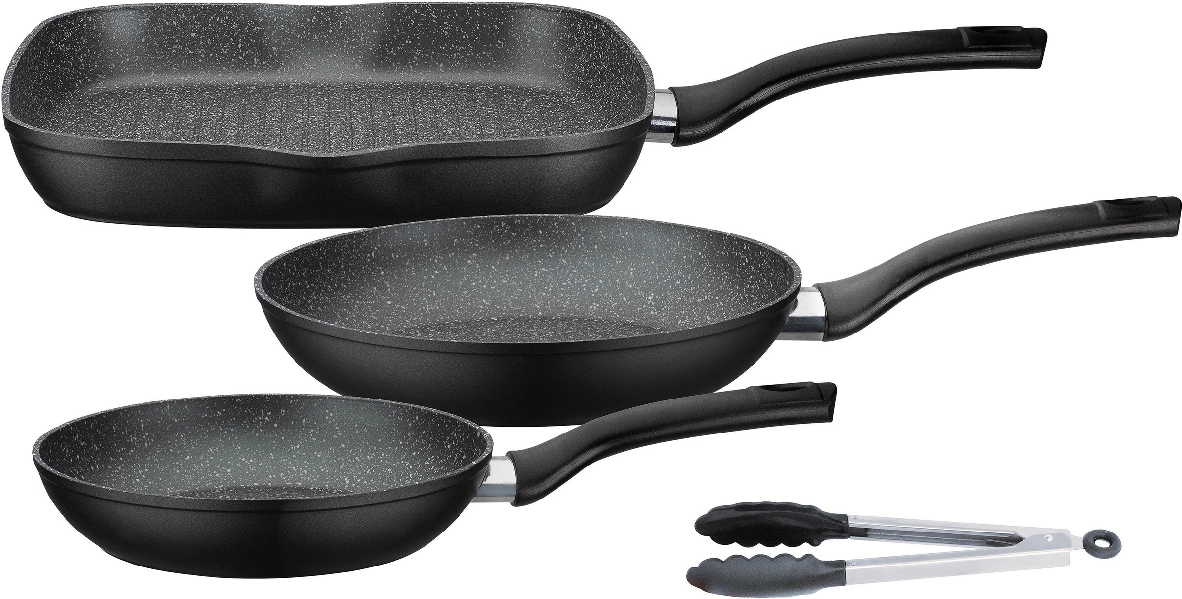 GSW Topf-Set »Gourmet Granit« Set, 1 x Bräter, 1x Grillpfanne 28x28 cm, je günstig online kaufen