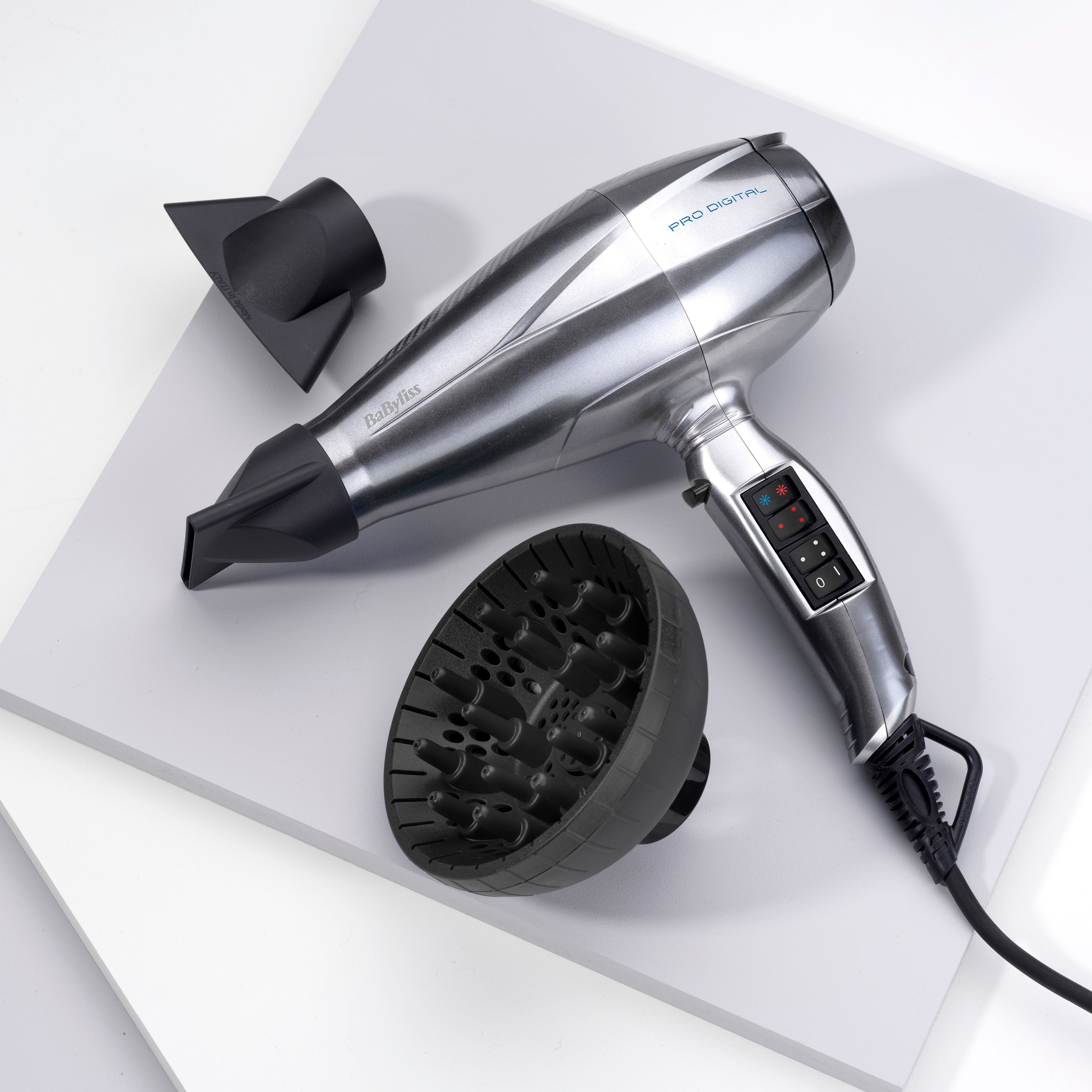 BaByliss Haartrockner »6000E Pro Digital«, 2200 W, 3 Aufsätze, mit digitalem Motor