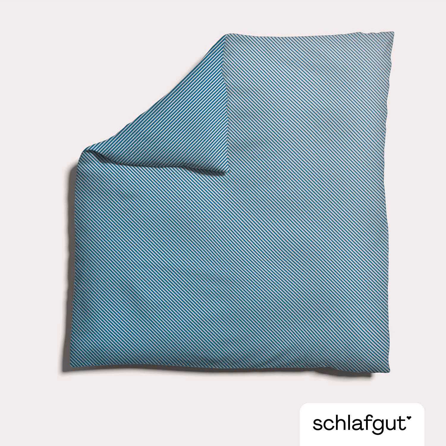 Schlafgut Bettbezug »Woven Satin Fade mit feinen Streifen«, (1 St.), mit Farbverlauf, Mix & Match: passender Kissenbezug erhältlich