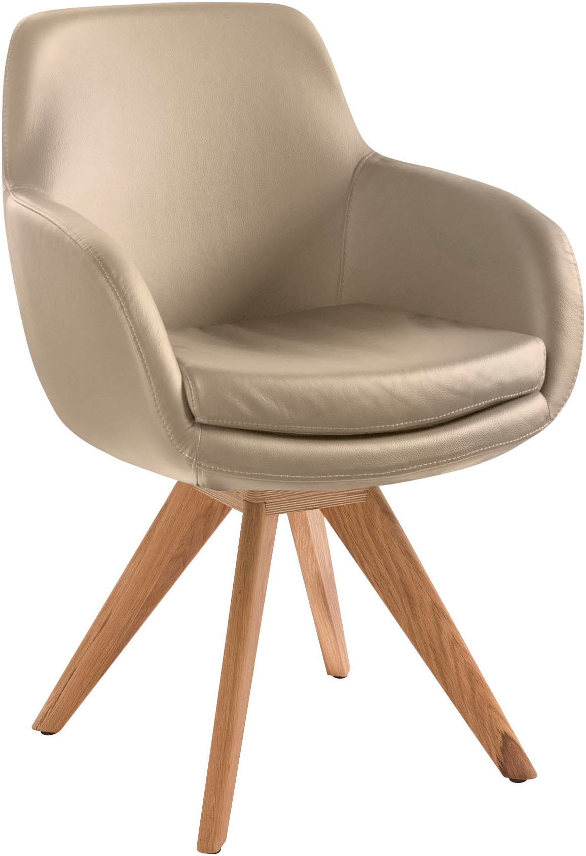 Musterring Esszimmerstuhl "Tavia", (Set), 2 St., Echtleder, Stativgestell W günstig online kaufen