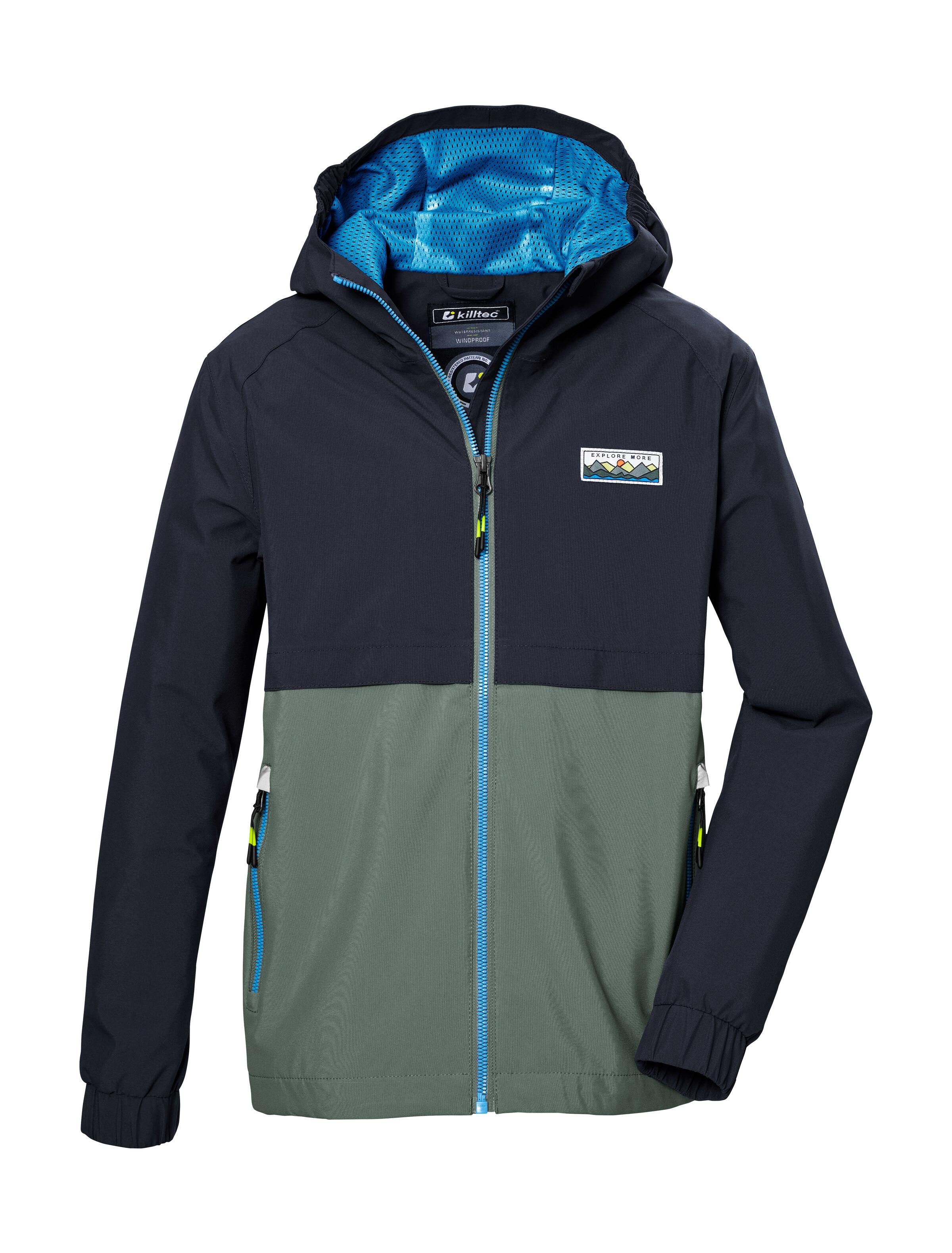 Killtec Funktionsjacke »KOS 141 BYS JCKT«, Wasserdichte Kinderjacke, Colourblock, reflektierend, PFAS-frei
