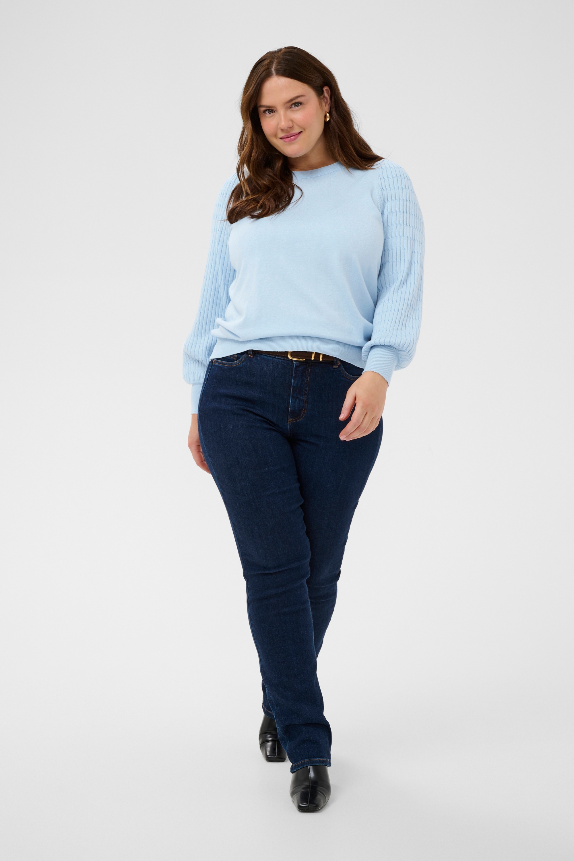KAFFE Curve Strickpullover »Damen Strickpullover KClini«