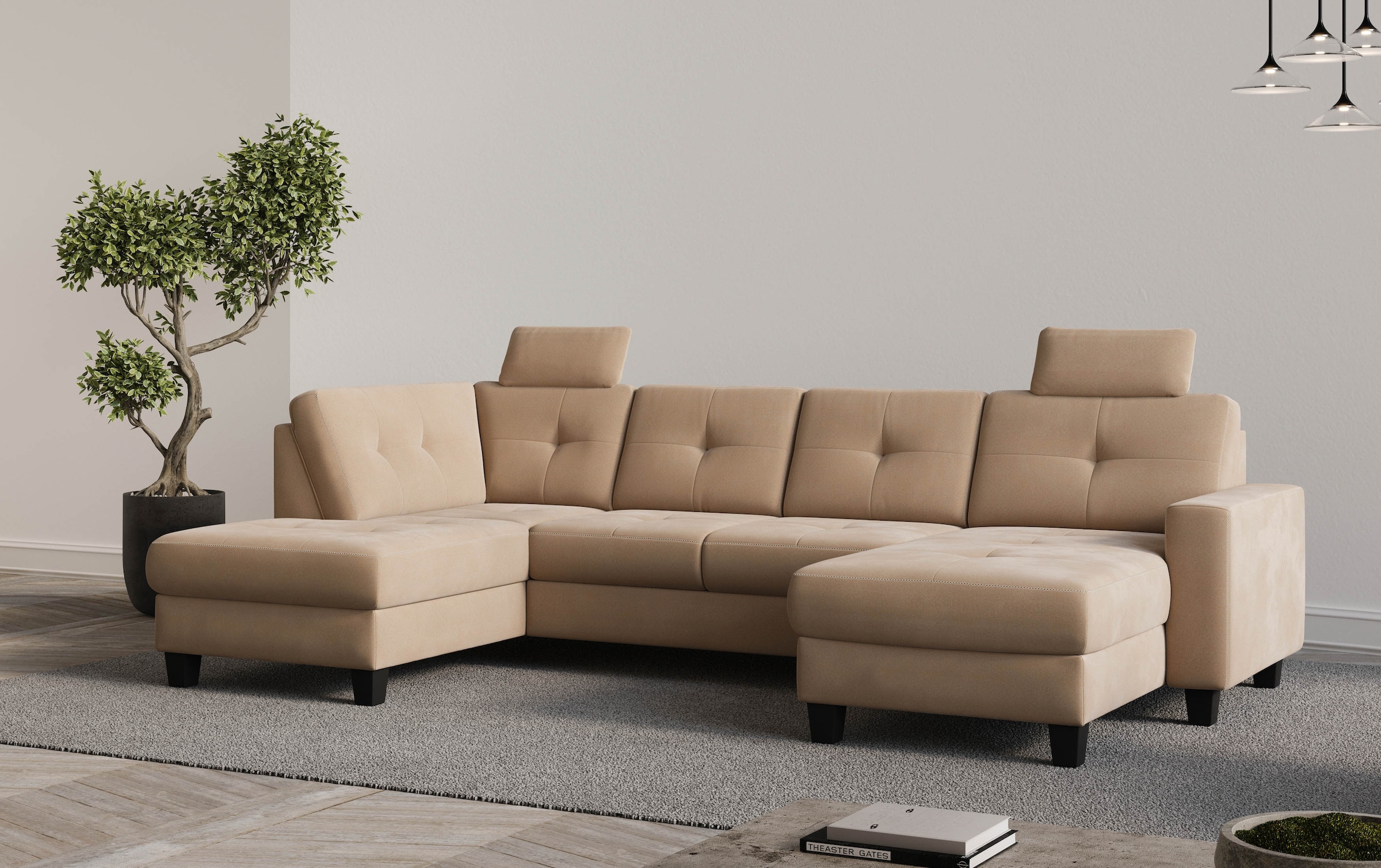 Home affaire Wohnlandschaft »Varese« wahlweise mit Bettfunktion und Bettkas günstig online kaufen