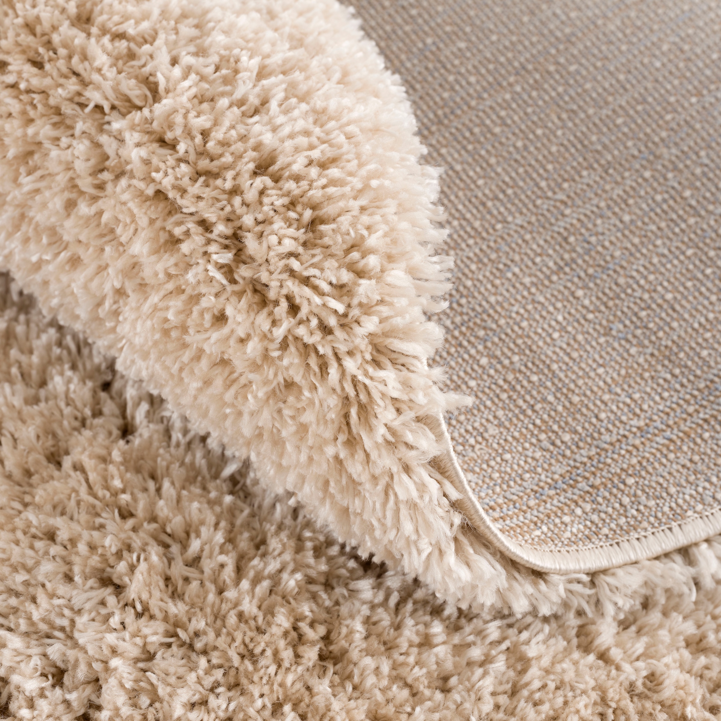 Sanat Hochflor-Teppich »Porto«, rund, 45 mm Höhe, Wohnzimmer, Langflor, Shaggy Teppich