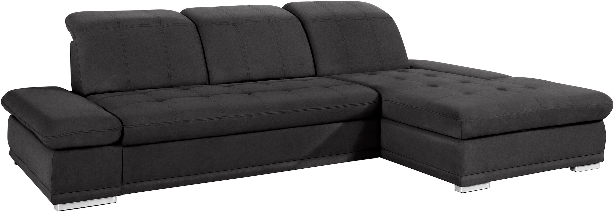 COTTA Ecksofa »Holiday L-Form mit Sitztiefen-, Armteil- und Kopfteilverstellung« wahlweise mit Bettfunktion & Bettkasten