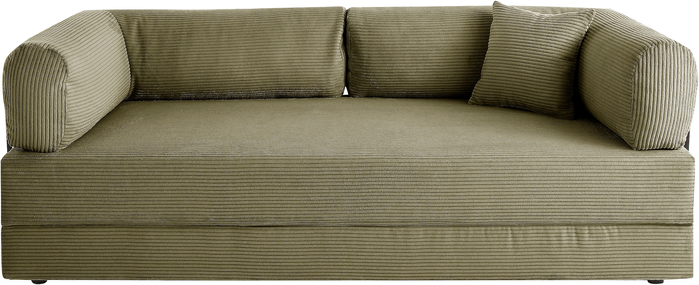 homsy by Ana Johnson Schlafsofa »Folda Dauerschläfer, B: 206 cm, Liegefl. 181x198 cm« mit Bett-/Schlaffunktion, inkl. 1x Zierkissen, Tonnentaschenfederkern
