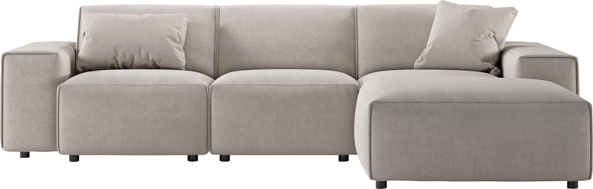 andas Ecksofa »Glimminge L-Form auch in Breitcord, Feincord + Easy care-Bezug,«, Breite 264, Zierkissen