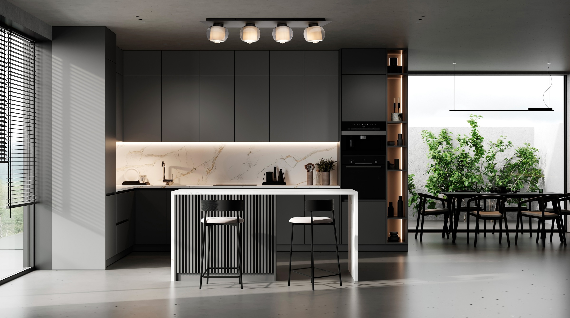 OTTO home Deckenleuchte »Tanissa mit Doppelschirm« E27 1 Stk. kugelförmig, Rauchglas, innen Stoffschirm, E27, Glasschirm, Textil