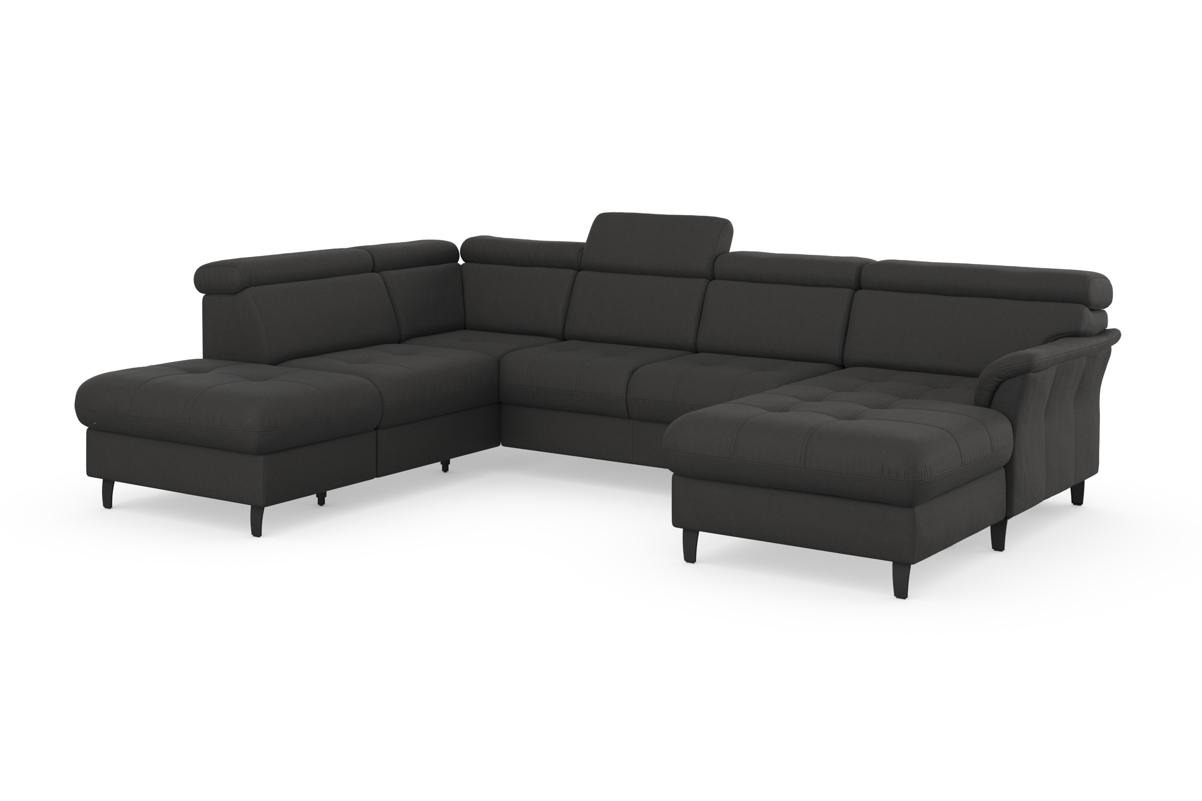 sit&more Wohnlandschaft »Marano U-Form«, inklusive Kopfteilverstellung, wahlweise mit Bettfunktion, Bettkasten