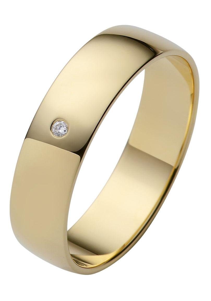 Firetti Trauring »Schmuck Geschenk Gold Hochzeit Ehering Trauring "LIEBE"«, Made in Germany, wahlweise mit oder ohne Brillant