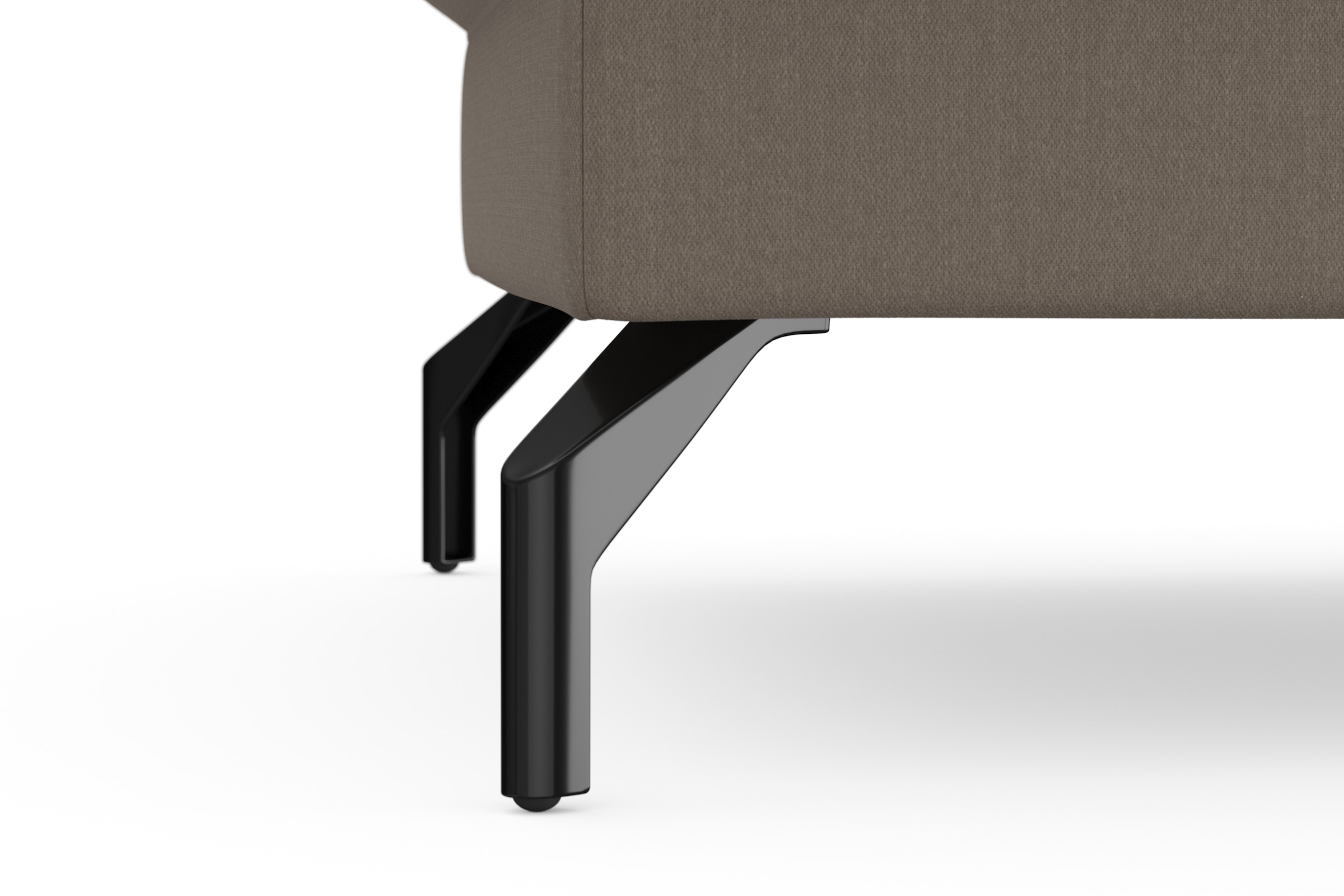 sit&more Hocker »Fashion«, inklusive Federkern, mit hochwertigen, schwarzen Metallfüßen