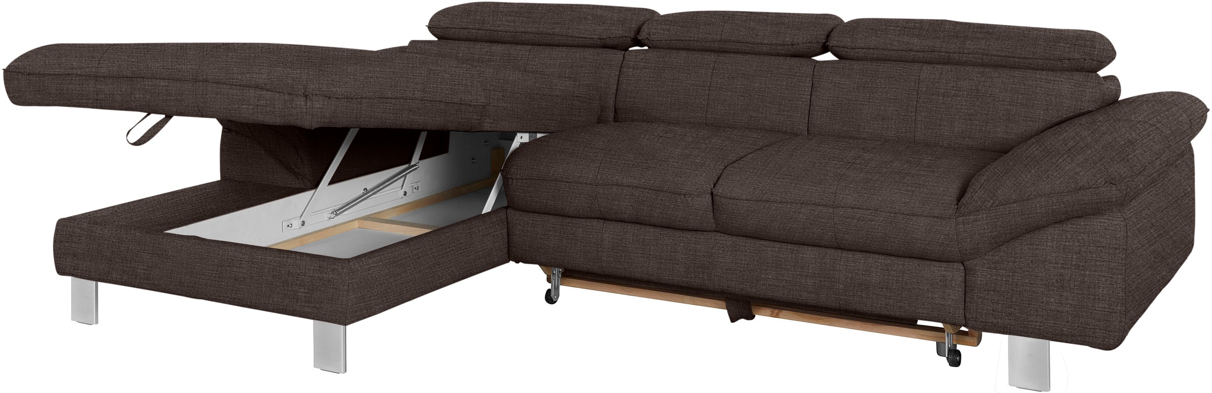 COTTA Ecksofa Driver, mit Kopfteilverstellung, wahlweise mit Bettfunktion