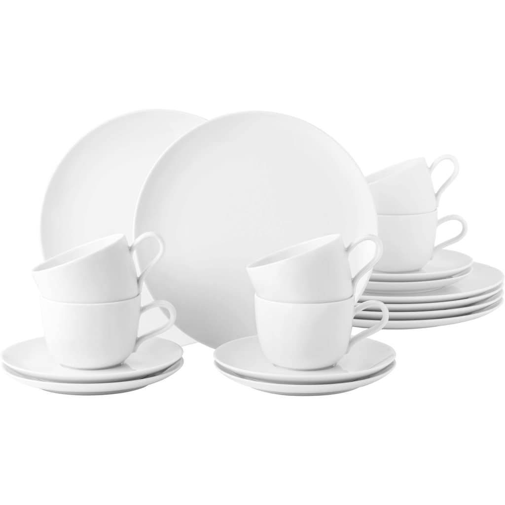 Seltmann Weiden Kaffeeservice »Geschirr-Set, Service Liberty«, (Set, 18 tlg.), zeitlose Formensprache, Made in Germany, 18 Teile, für 6 Personen