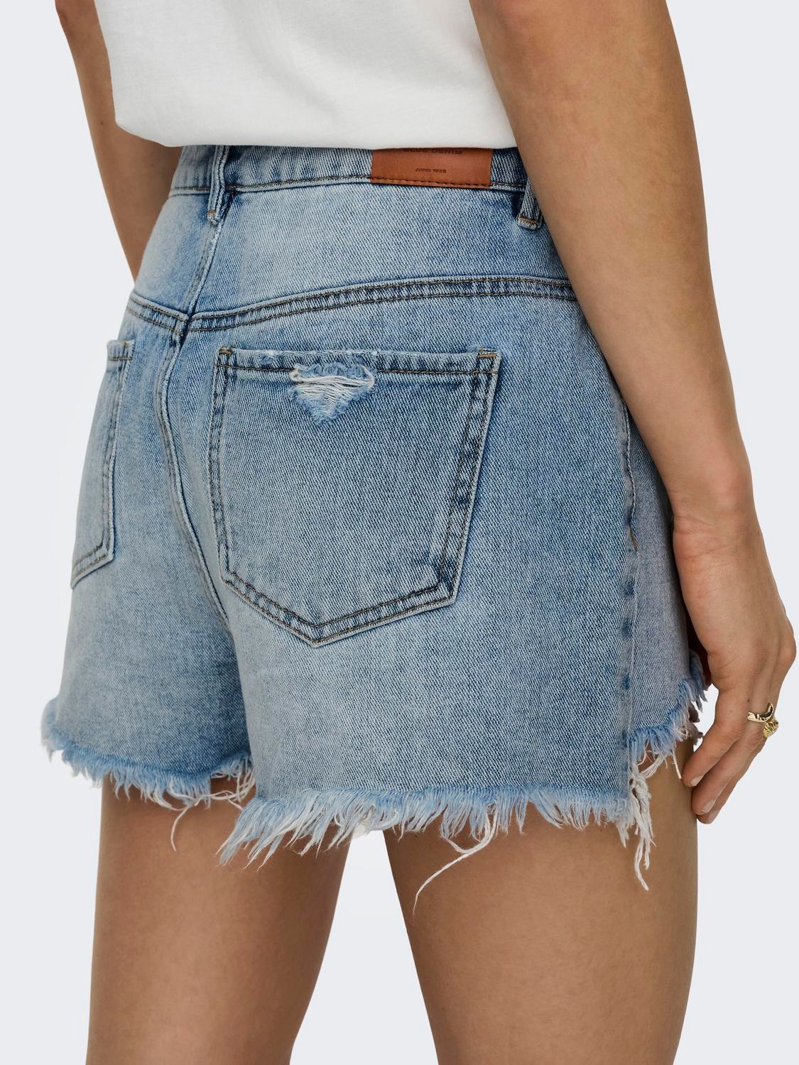 ONLY Jeanshotpants »ONLPACY HW DNM SHORTS NOOS«, mit Destroyed Effekt