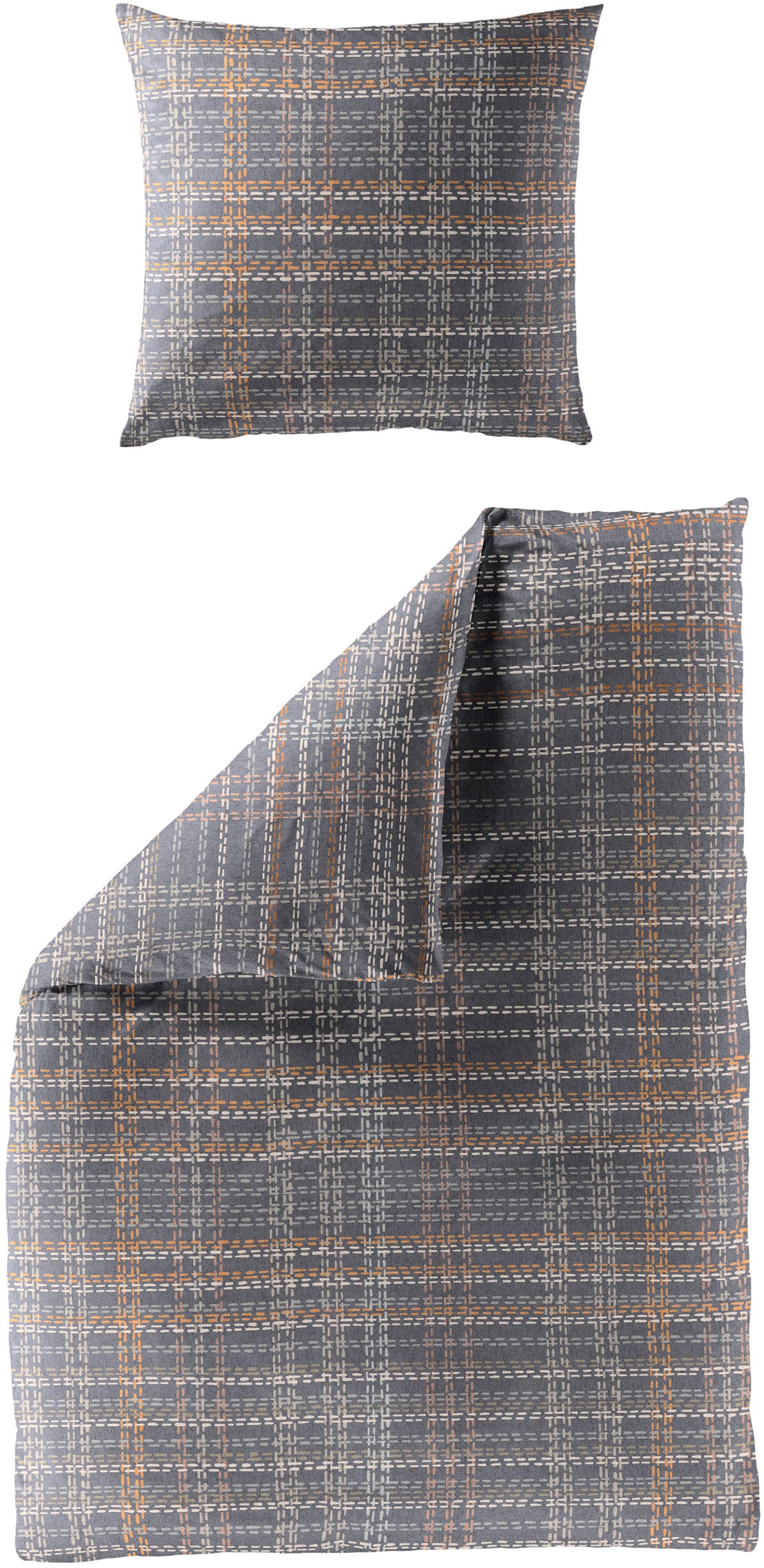 BIERBAUM Bettwäsche »4143« 2 Stk. Biber, 100 % Baumwolle, pflegeleicht, kuschelig weich