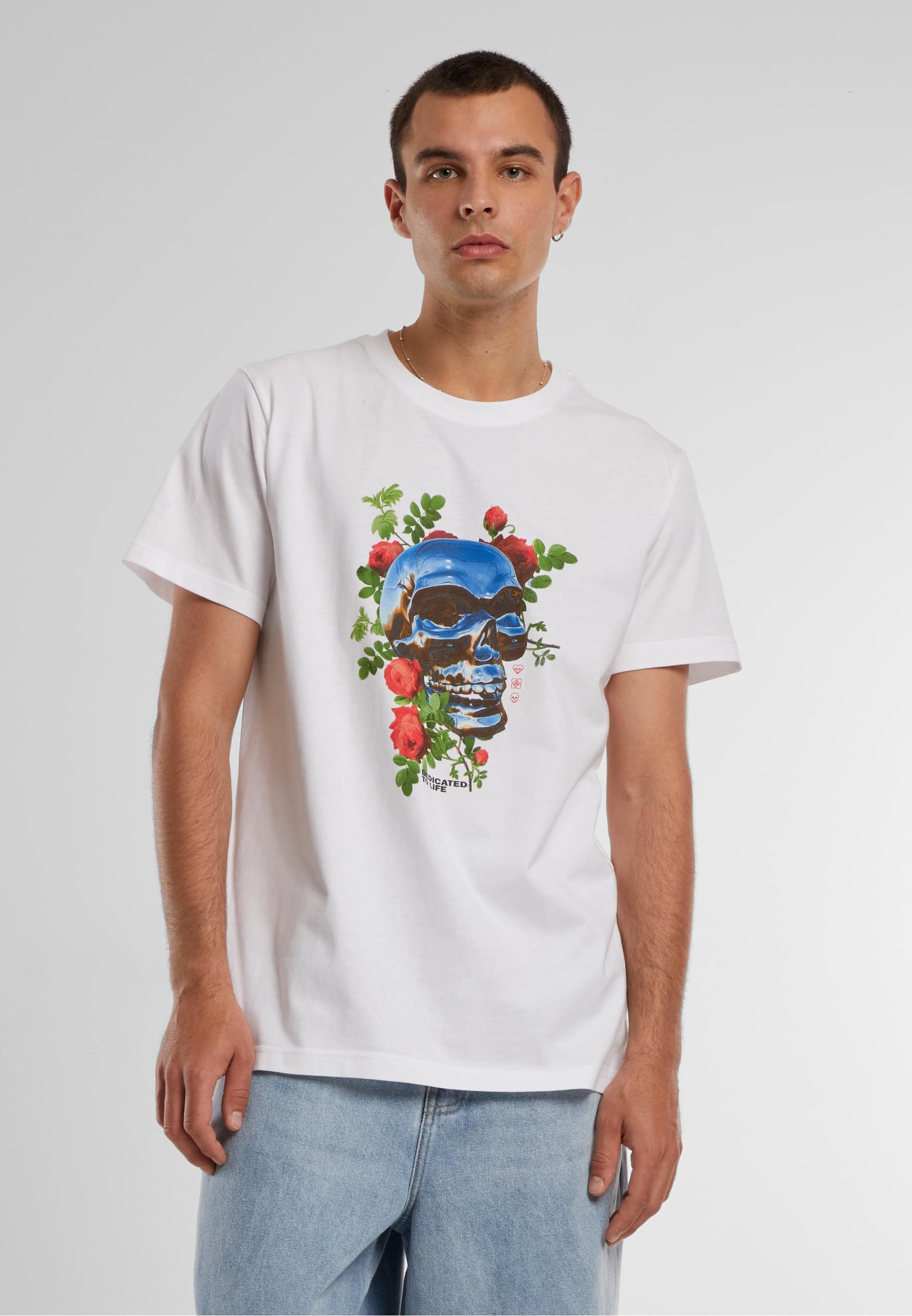 MisterTee T-Shirt »MisterTee Herren Chrome Skull Tee« 1 Stk.