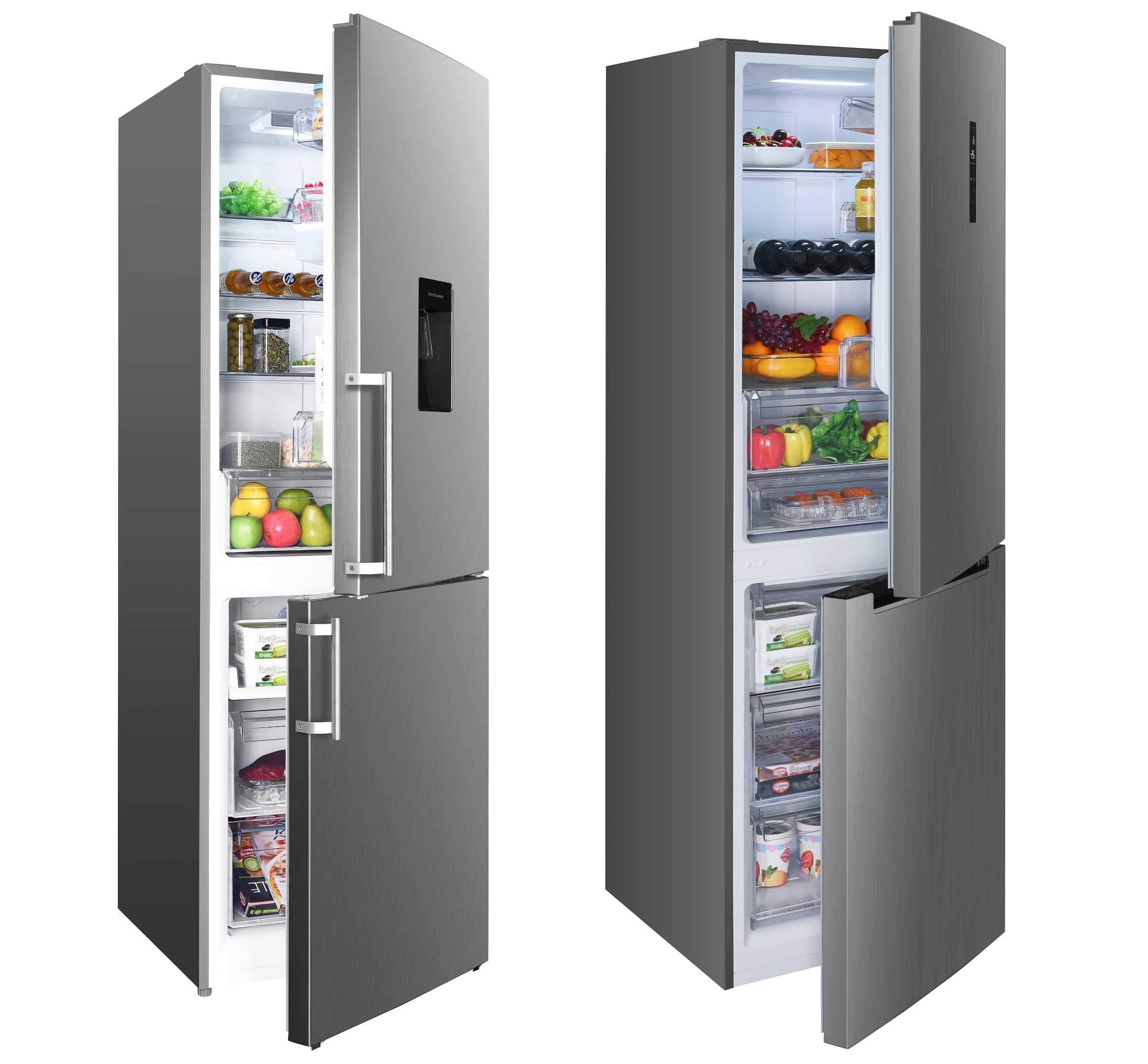 Hanseatic Kühl-/Gefrierkombination »HKGK18560CNFDI«, NoFrost, Schnellgefrierfunktion, Eco-Modus, Display, Türalarm