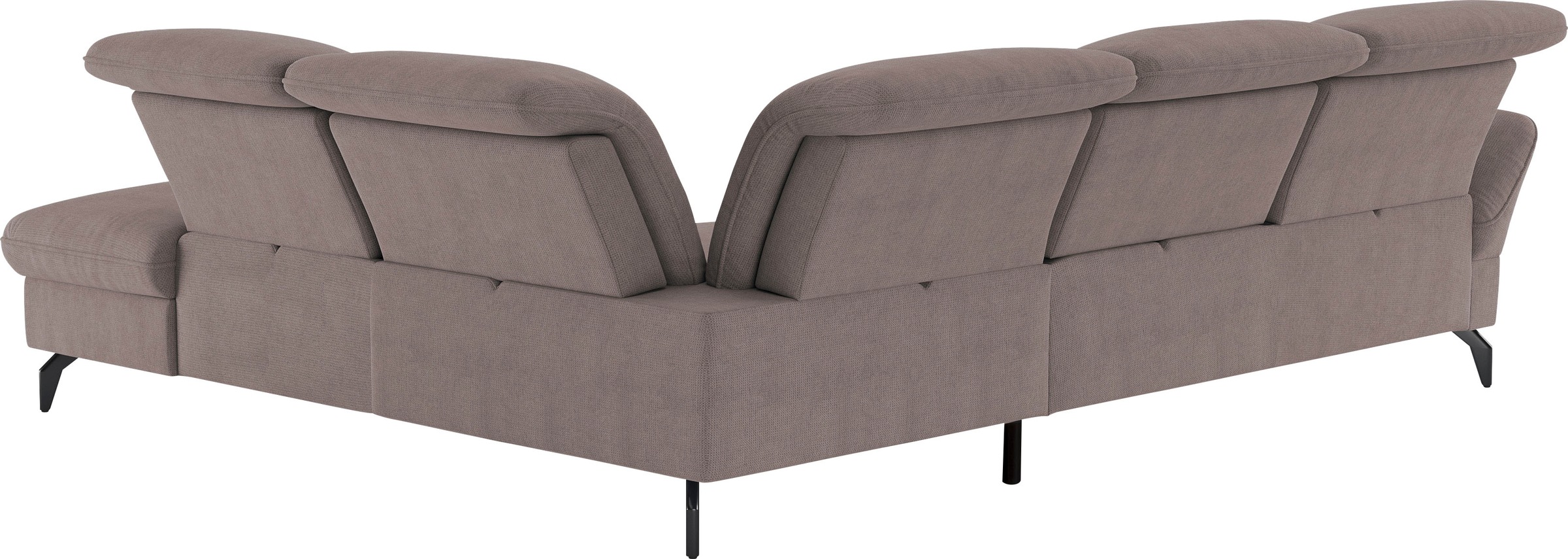 sit&more Ecksofa »Leandro L-Form«, Wahlweise mit Bett-, Kopfteil - und Armlehnfunktion, sowie Stauraum